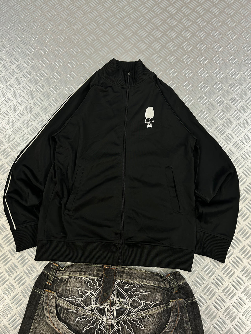 Y2K bomber jacket vintage punk (L)