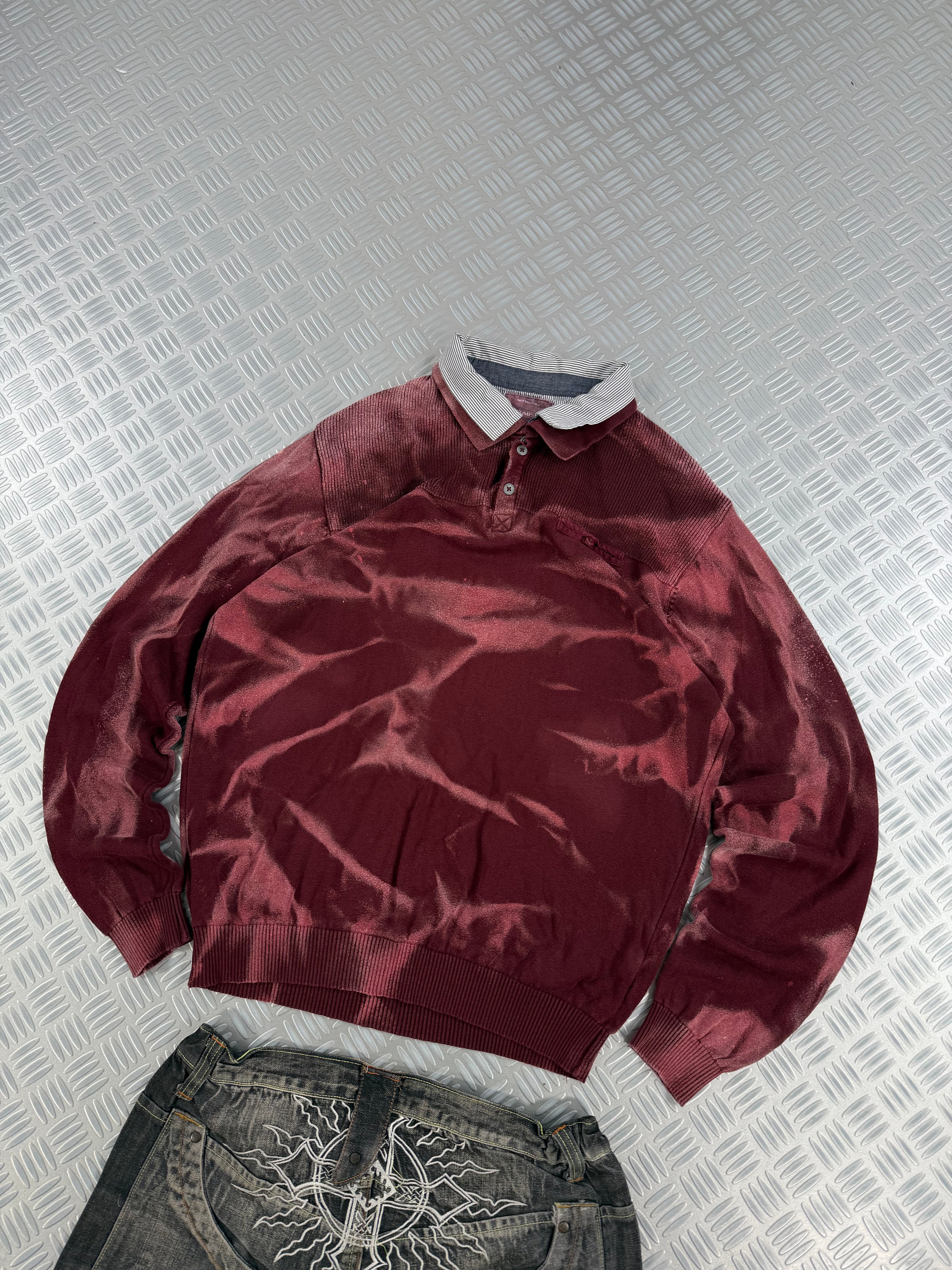 Vintage Knitted Y2k Bleached Sweater (XL)