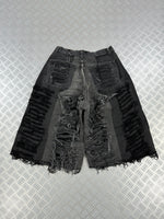 Baggy distressed jorts handmade (M)
