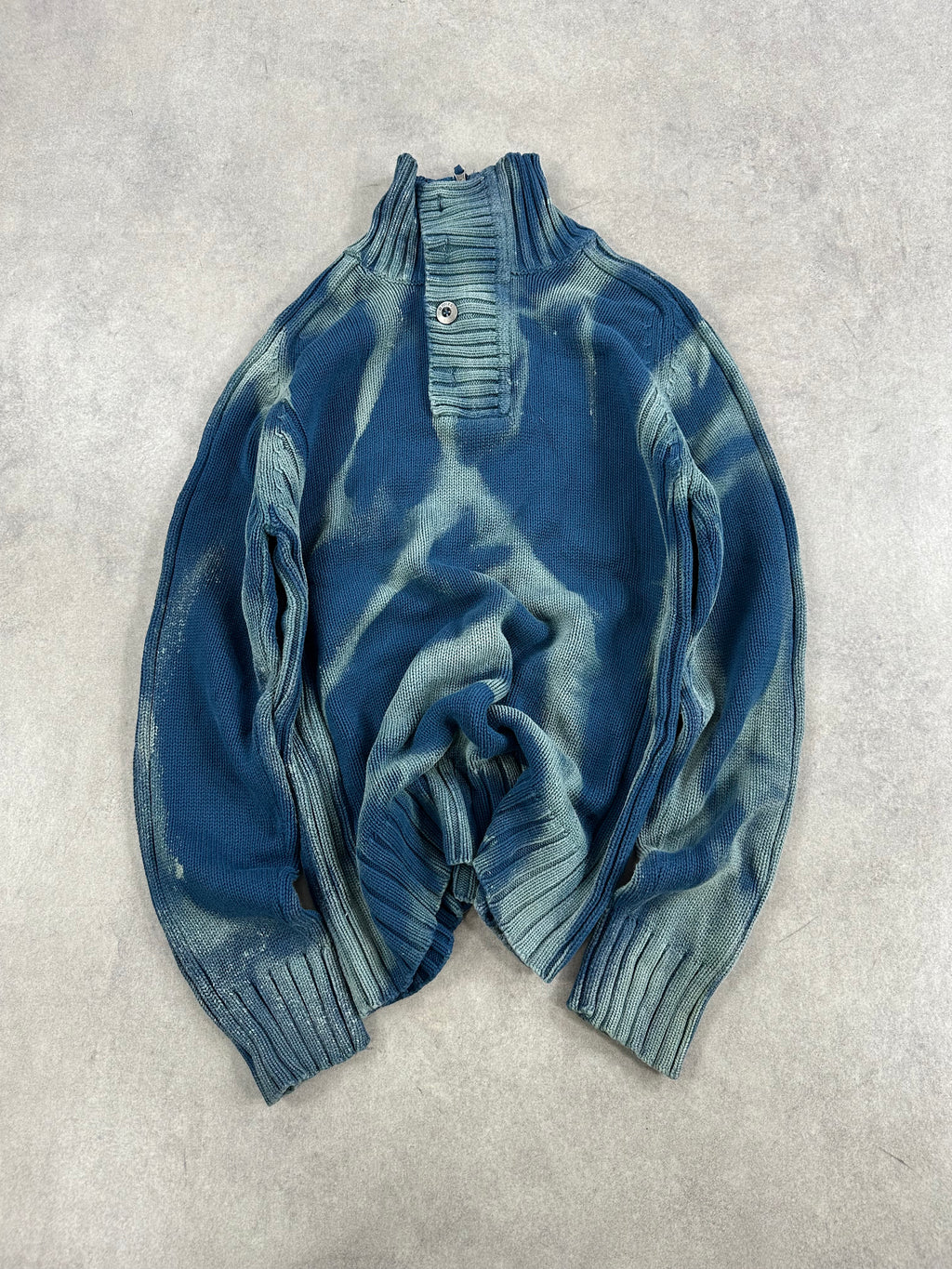 Mid zip knitted sweater custom y2k (XL)