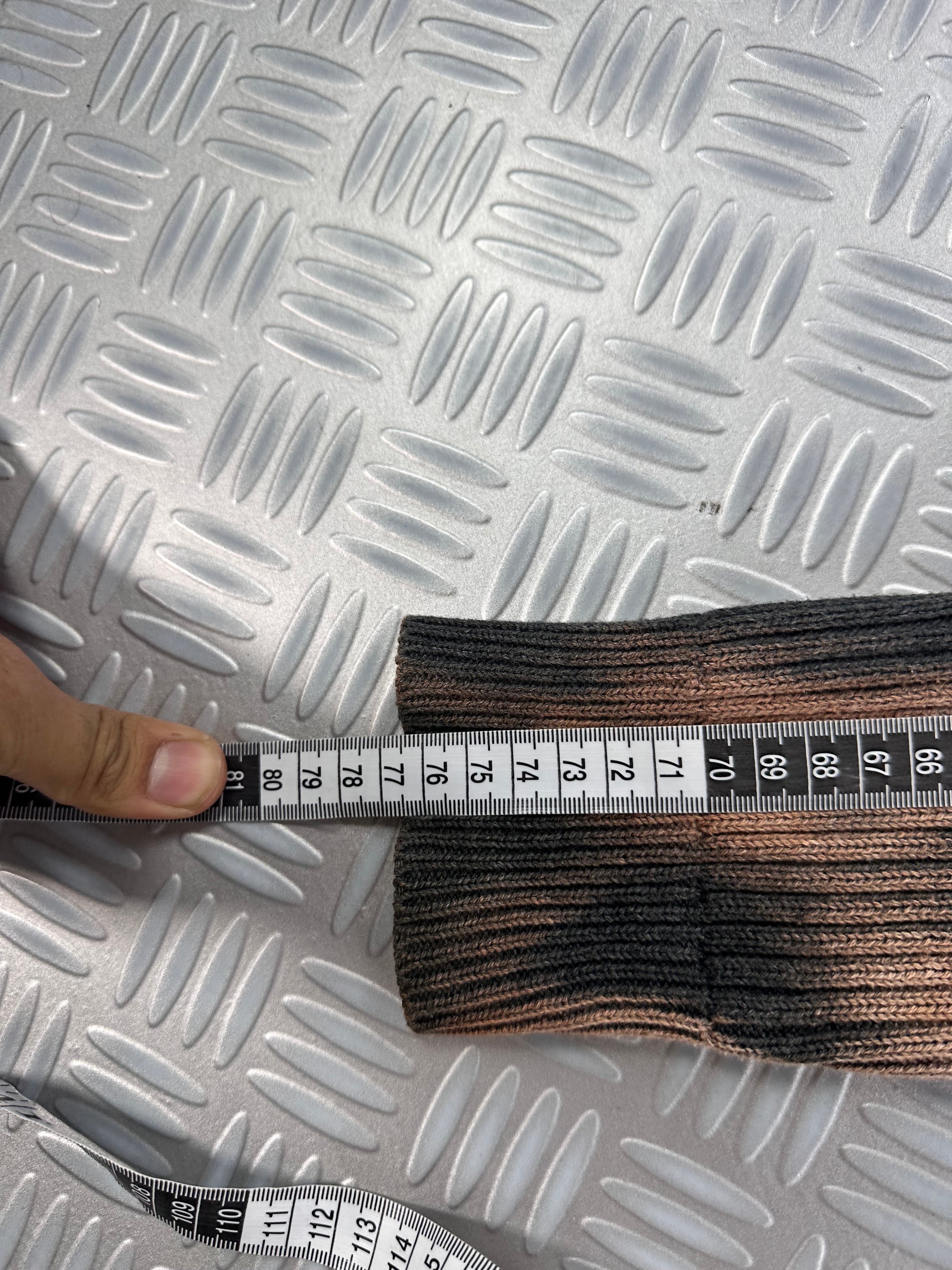 Knitted sweater handmade mid zip y2k (M)