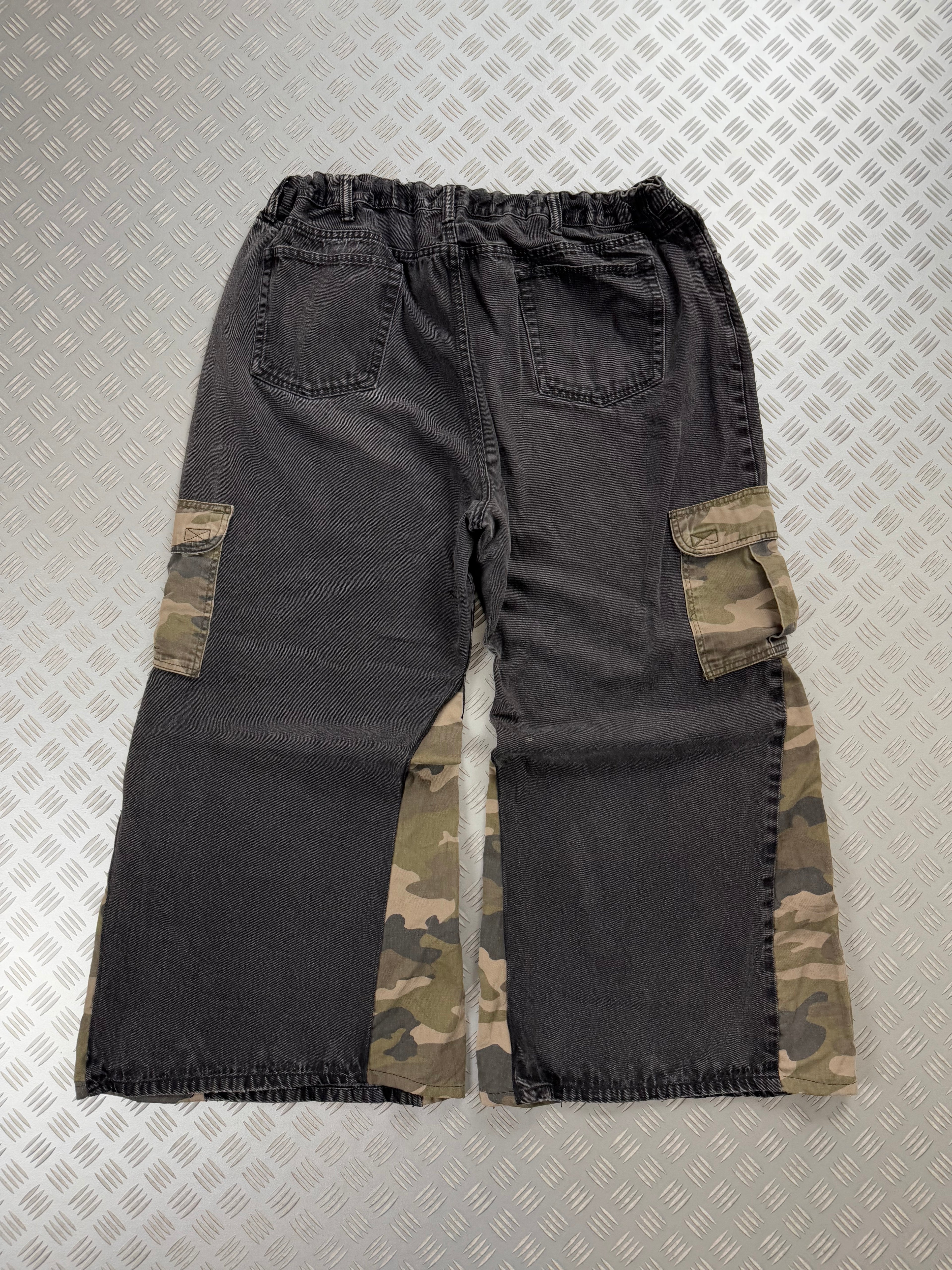 Vintage Patchwork y2k Ultra Baggy Hip Hop Jeans 00s custom (L)