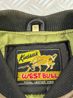 Leather Bomber Jacket Vintage Kudsak West Bull 80s