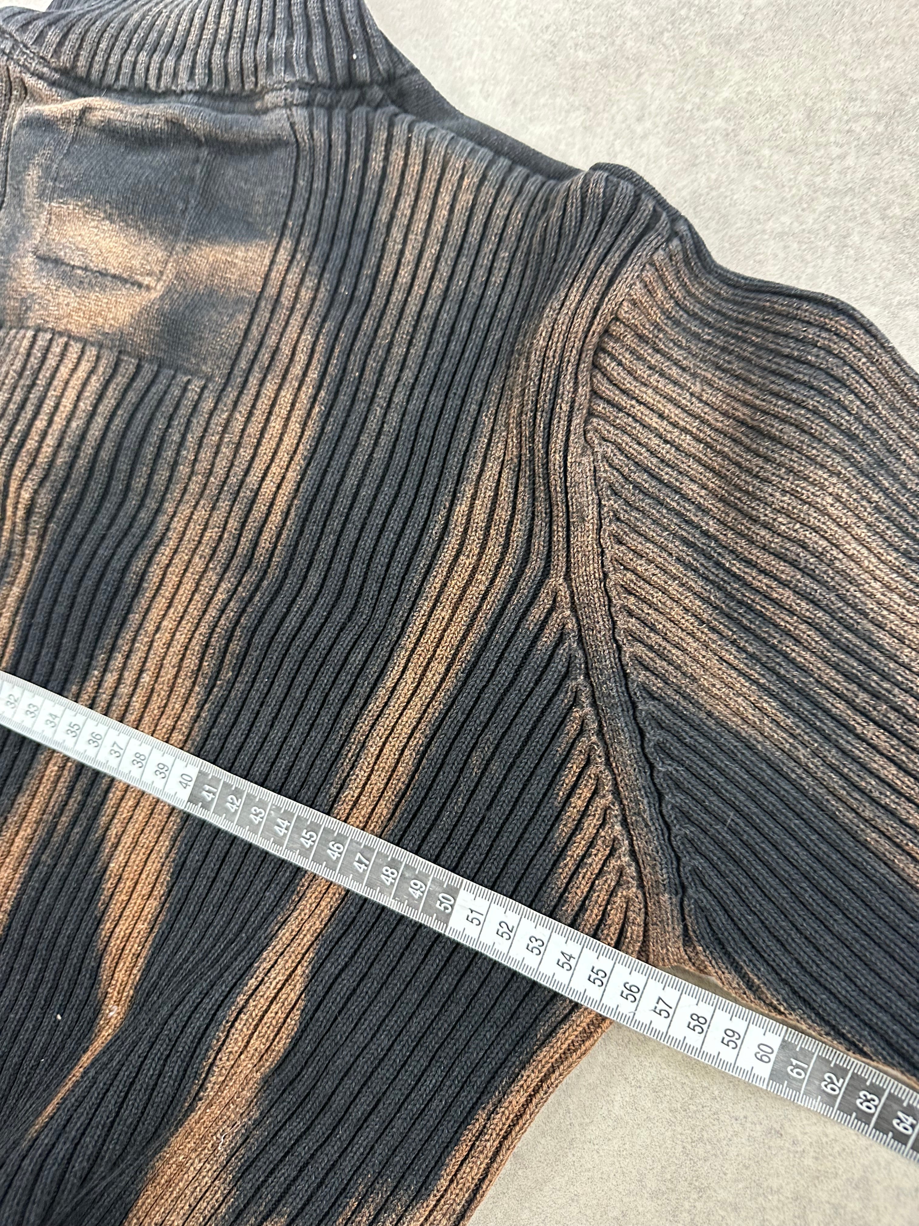 Mid zip custom sweater y2k (L)