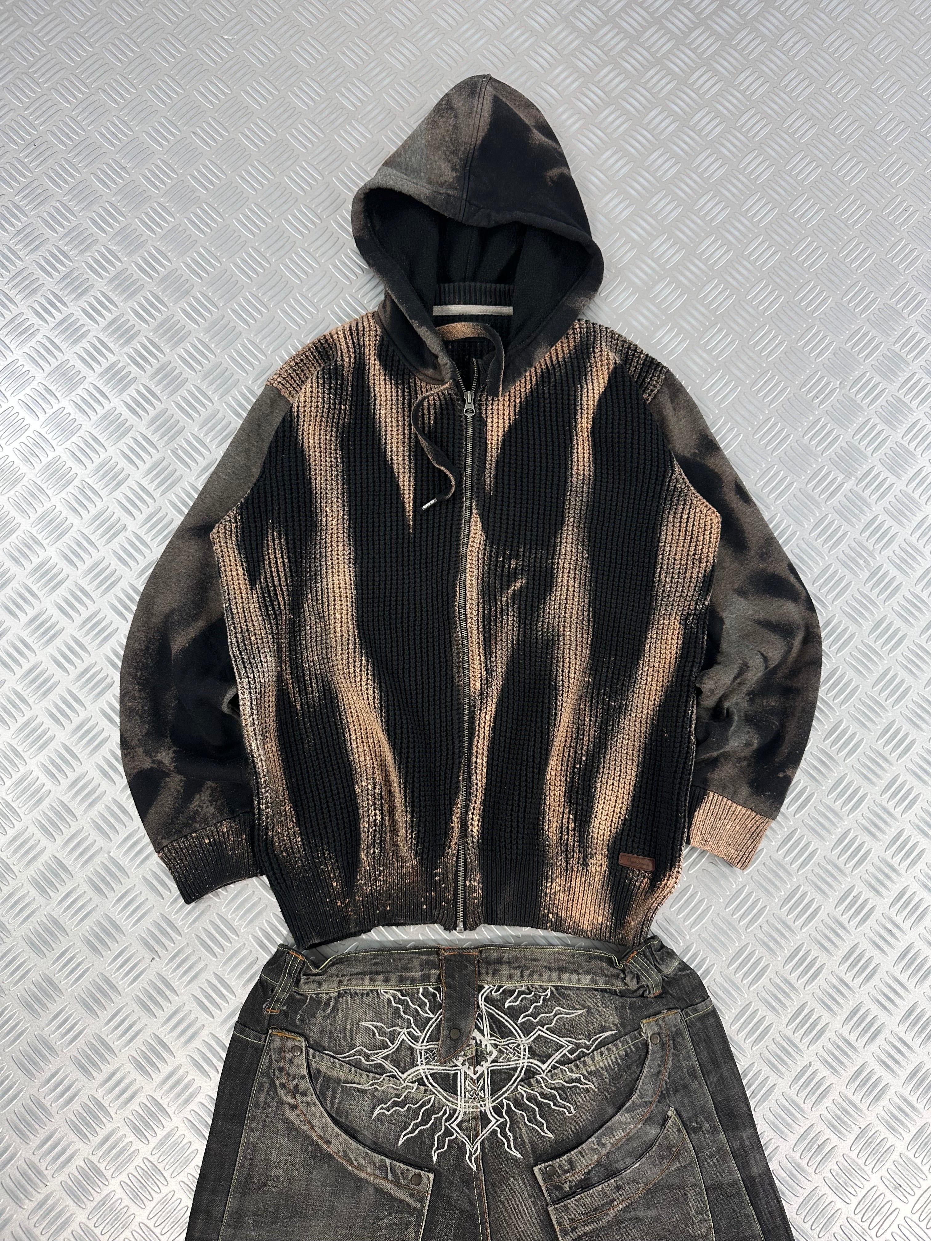 Hooded handmade knitted sweater pepe jeans vintage (L)