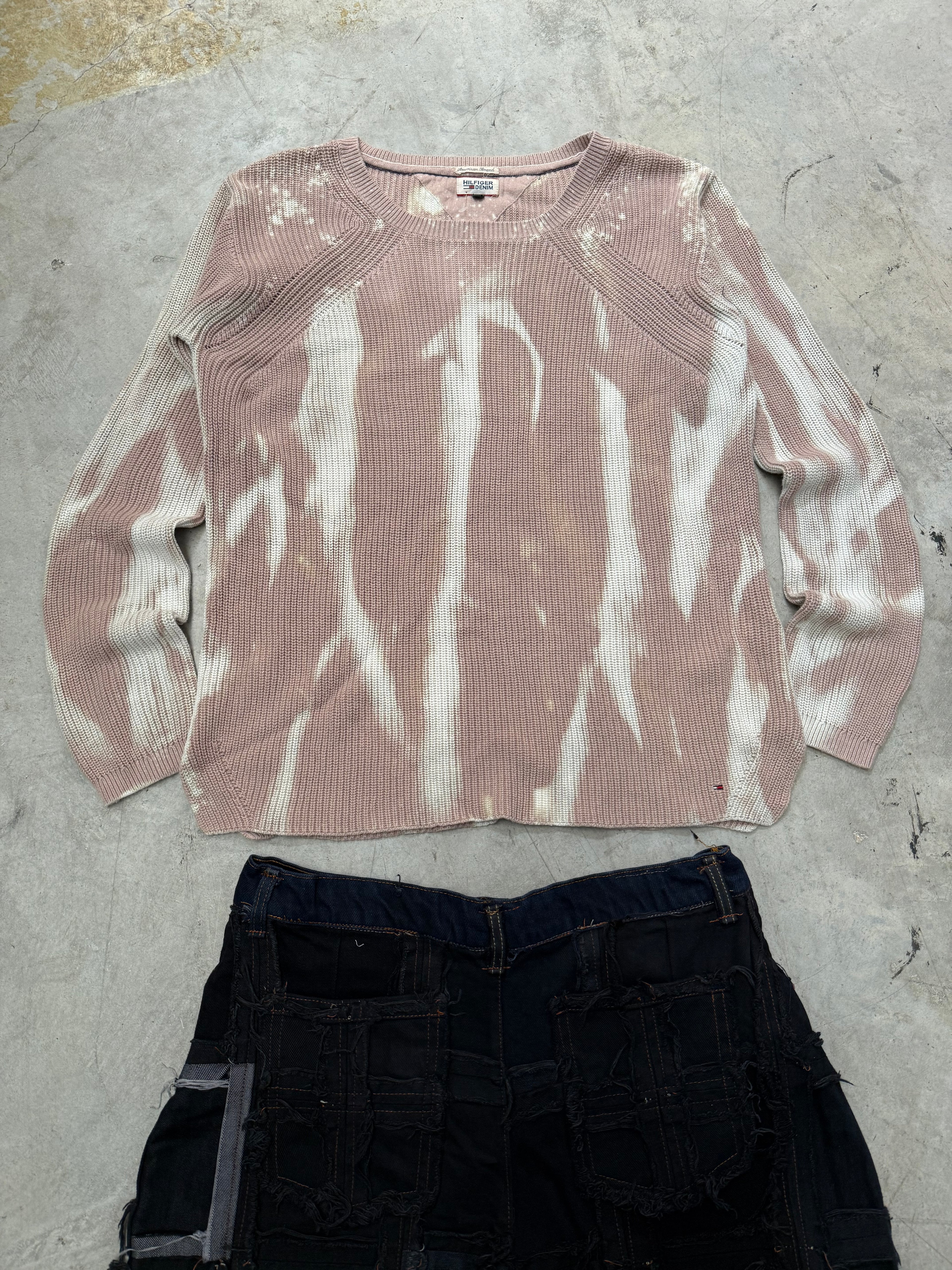 Vintage Tommy Hilfiger Bleached Knitted Sweater (M)