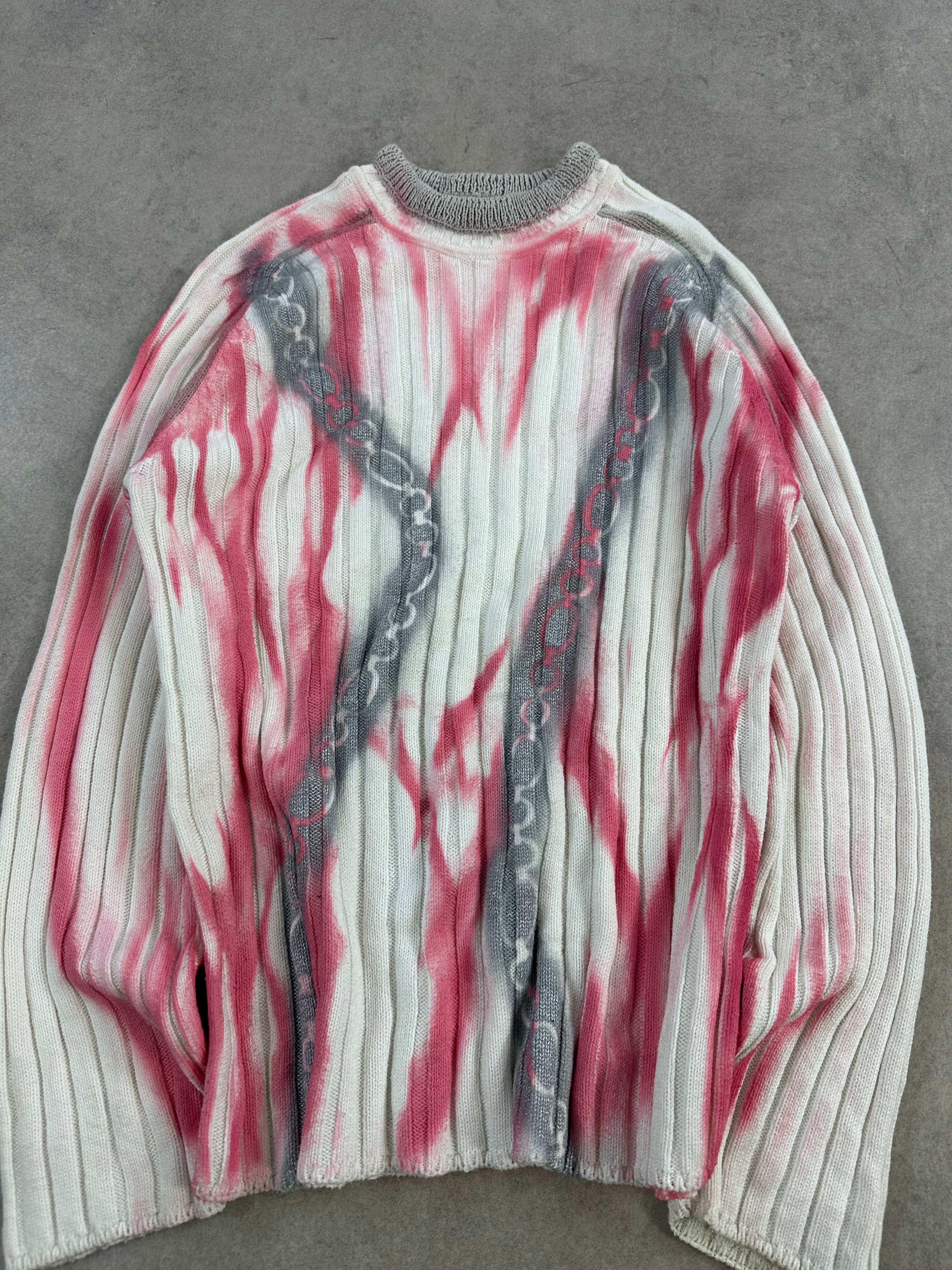 Y2K custom knitted sweater (M)