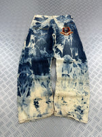 Avirex baggy jeans handmade acid washed ( L)