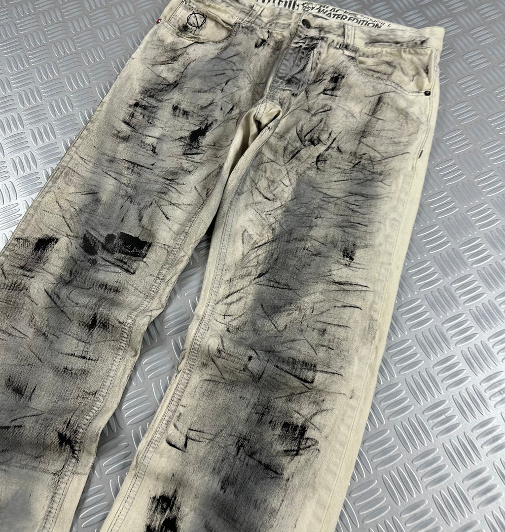 Vintage custom jeans faded y2k (L)