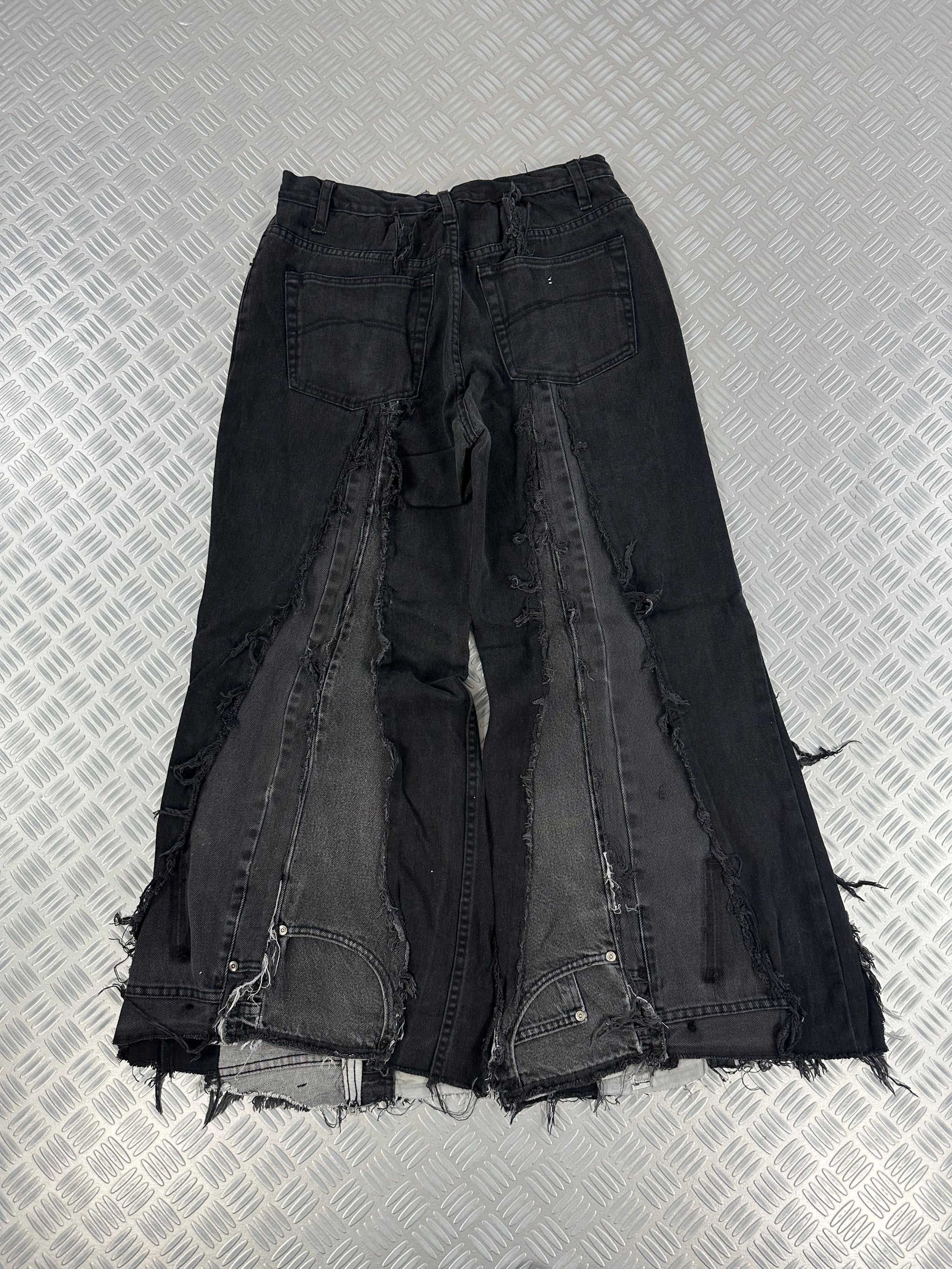 Super baggy jeans handmade patchwork upcycled