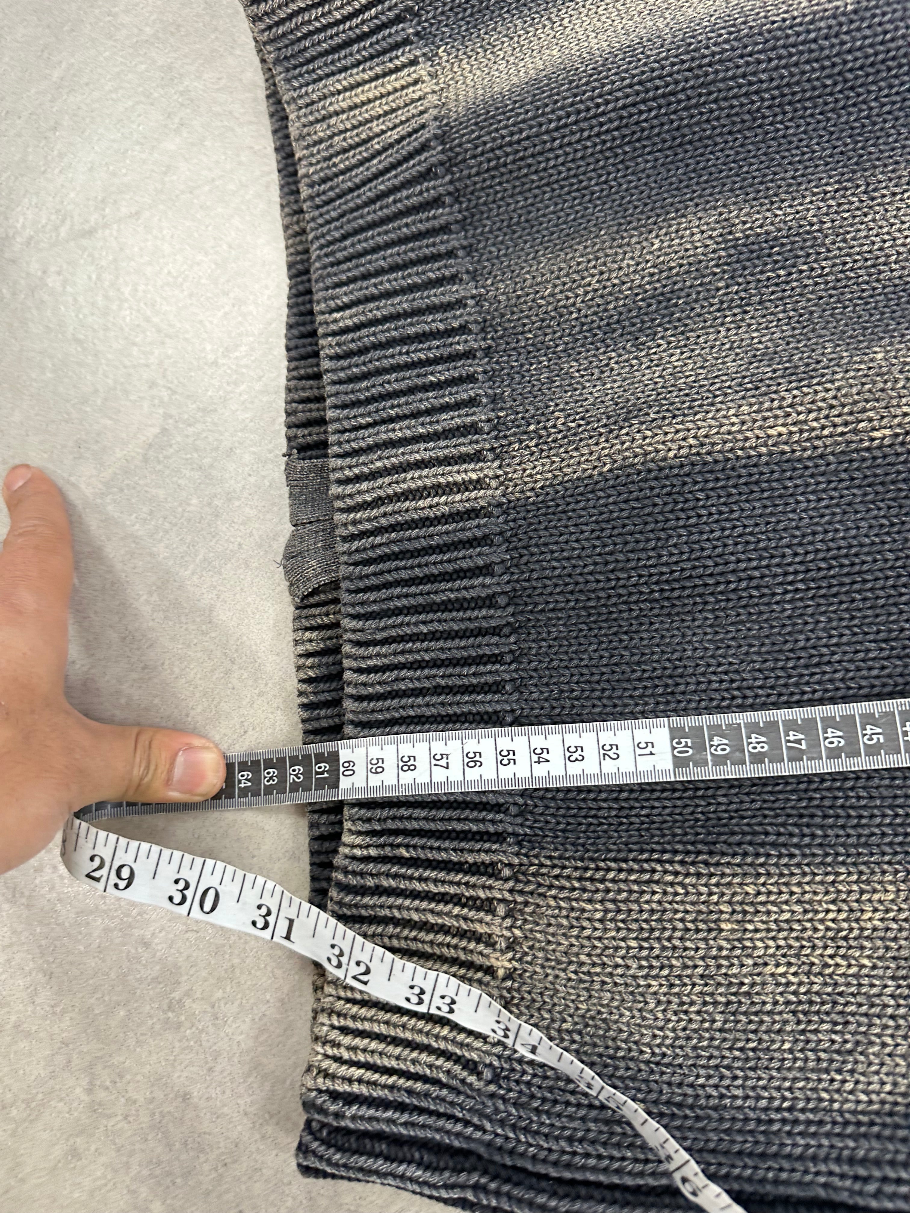 Full zip knitted sweater custom y2k (S)