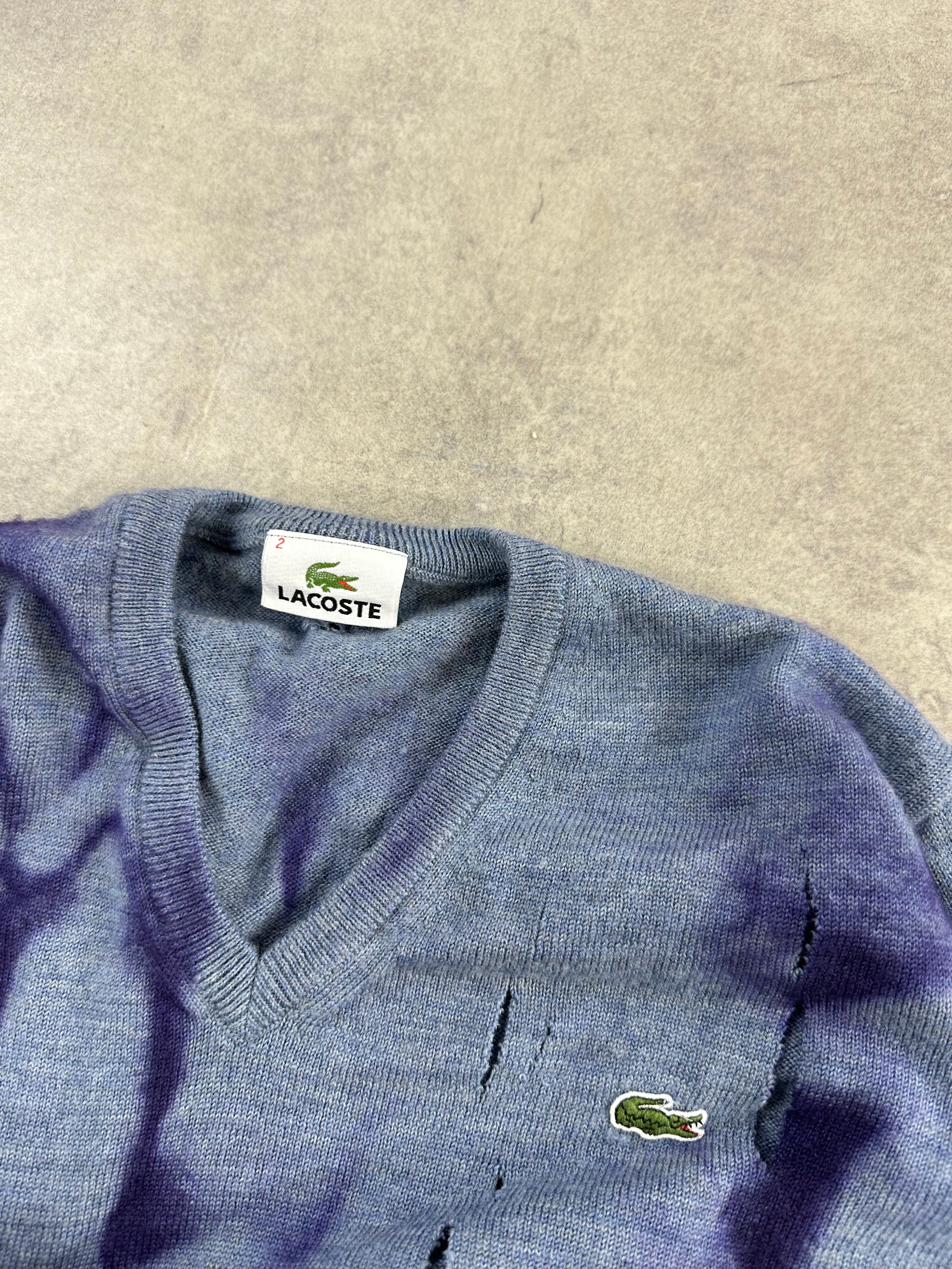 Lacoste disstresed custom wool sweater (L)