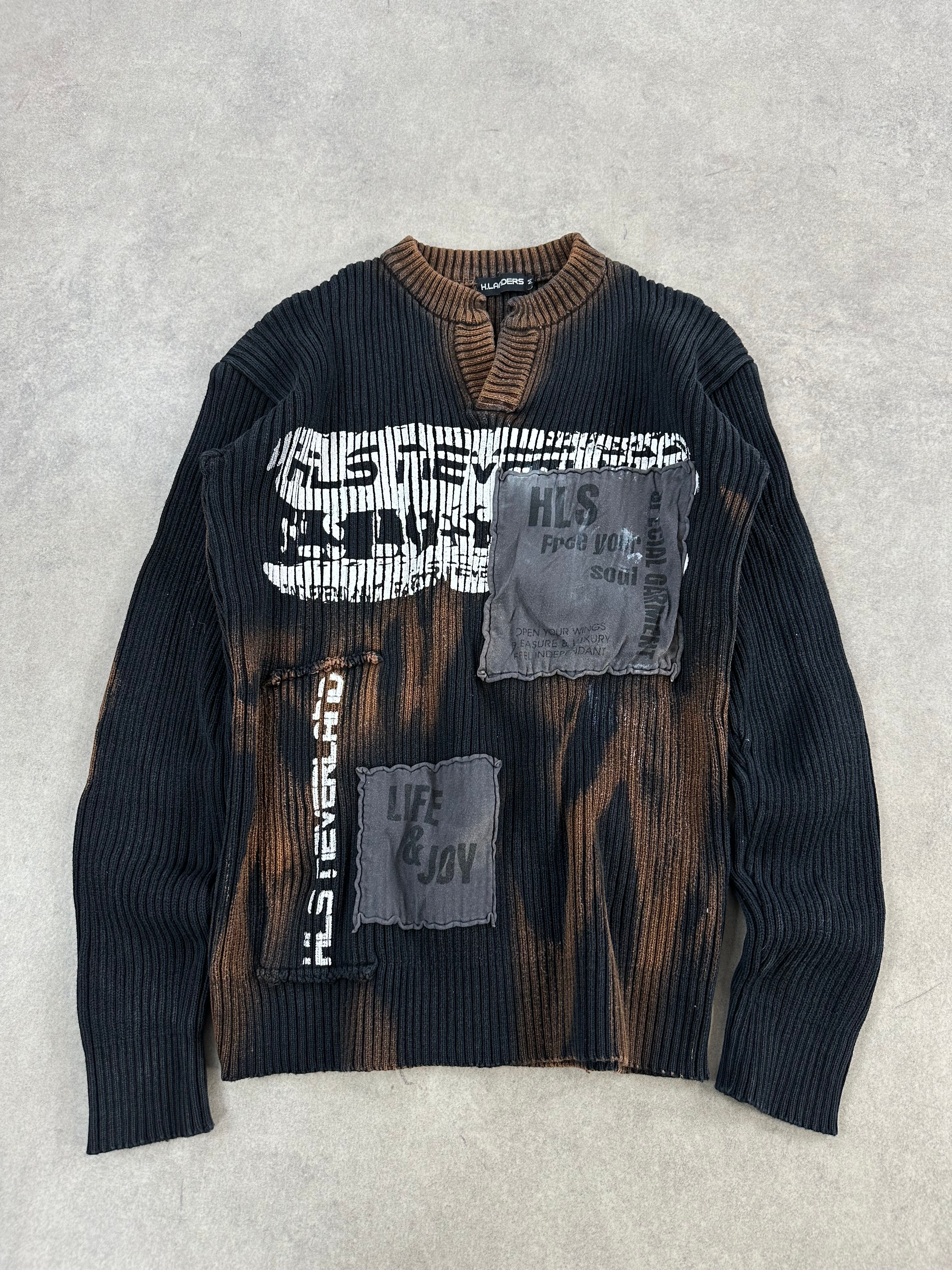 Vintage Knitted Y2k Bleached Sweater (M)