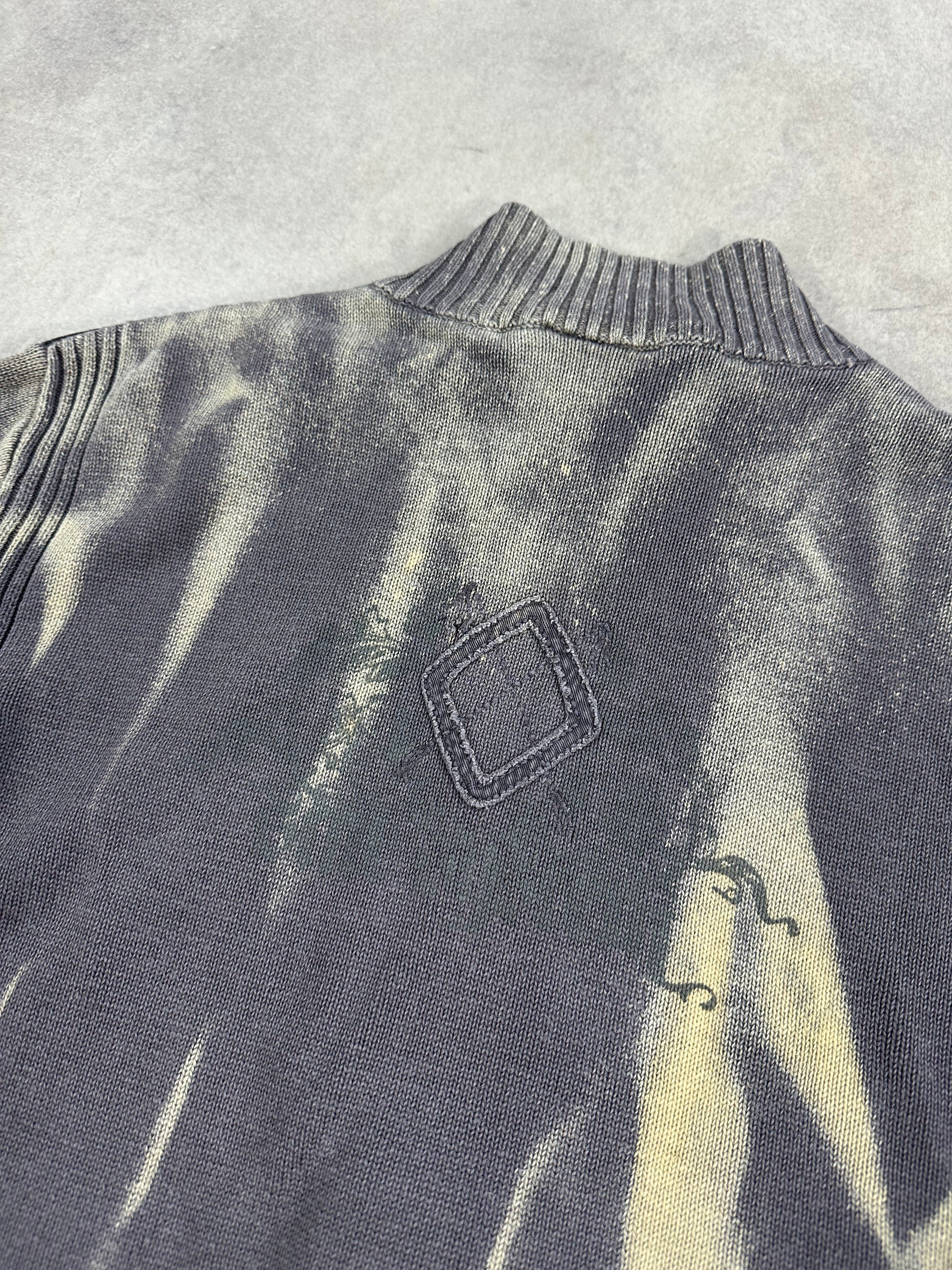 Full zip knitted sweater y2k custom 00’s (M)