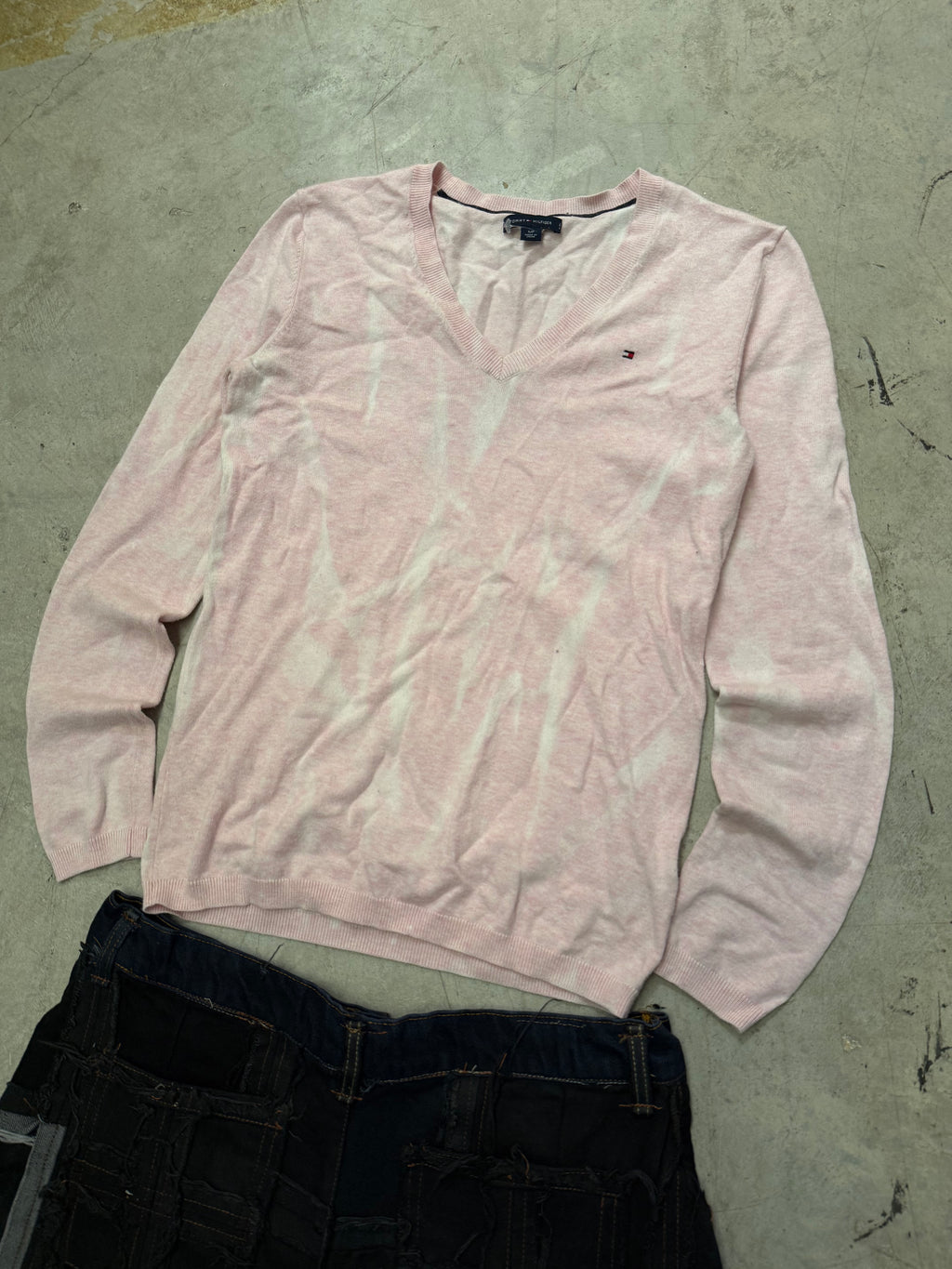 Vintage Tommy Hilfiger Y2k Knitted Sweater bleached (S)