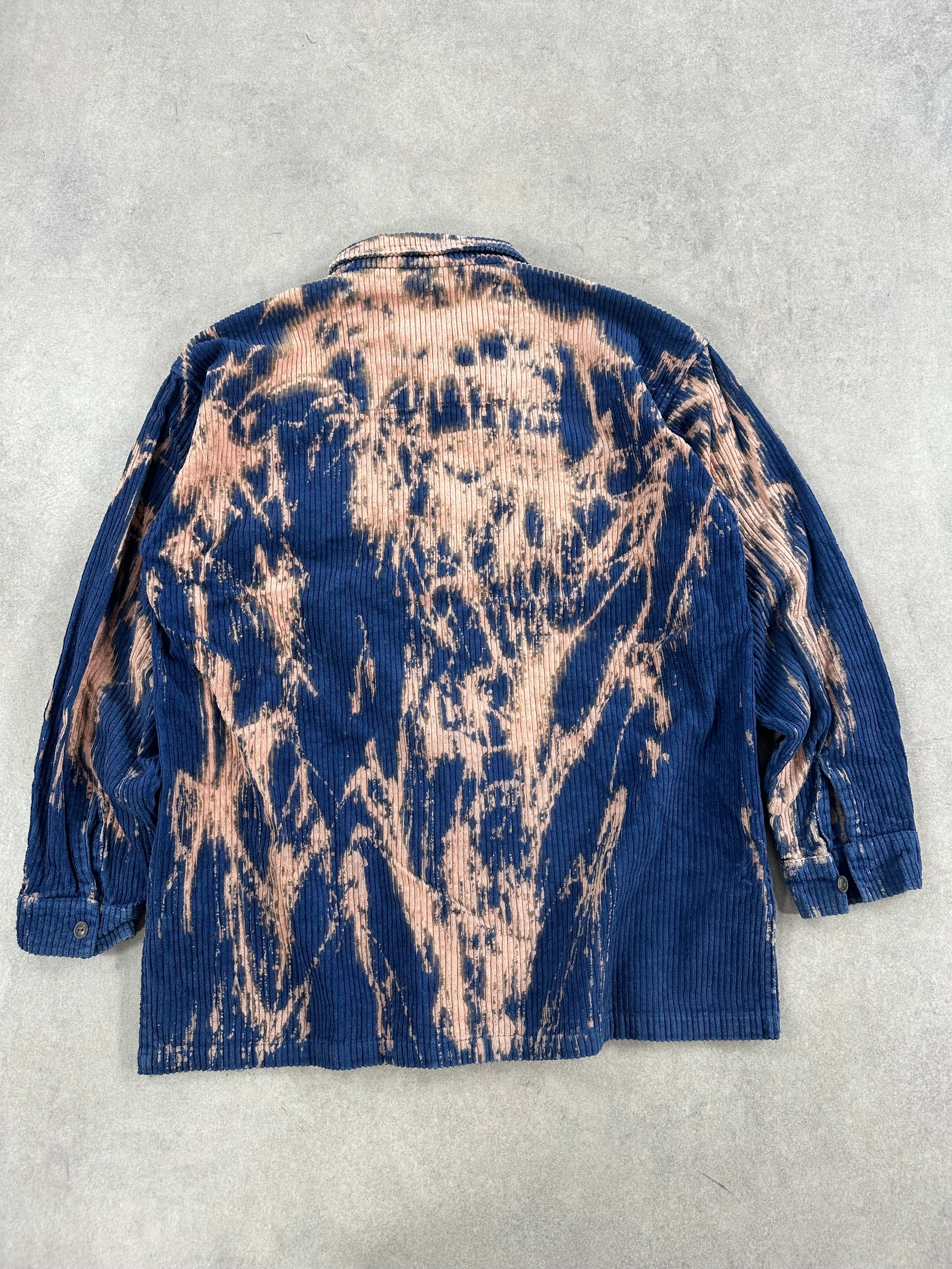 Vintage Knitted Y2k Full Zip Up Bleached Jacket (M)