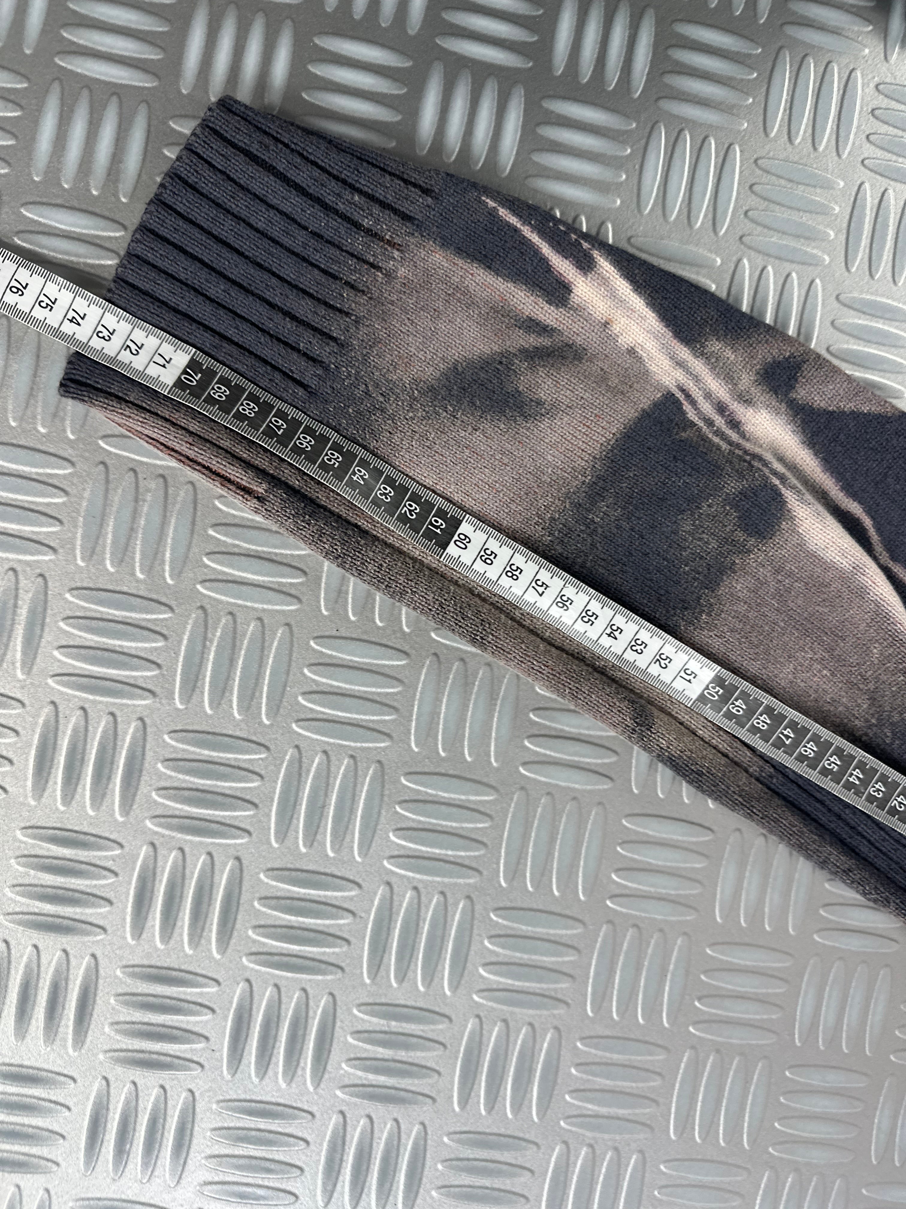 Handmade Y2K mid zip knitted sweater (L)