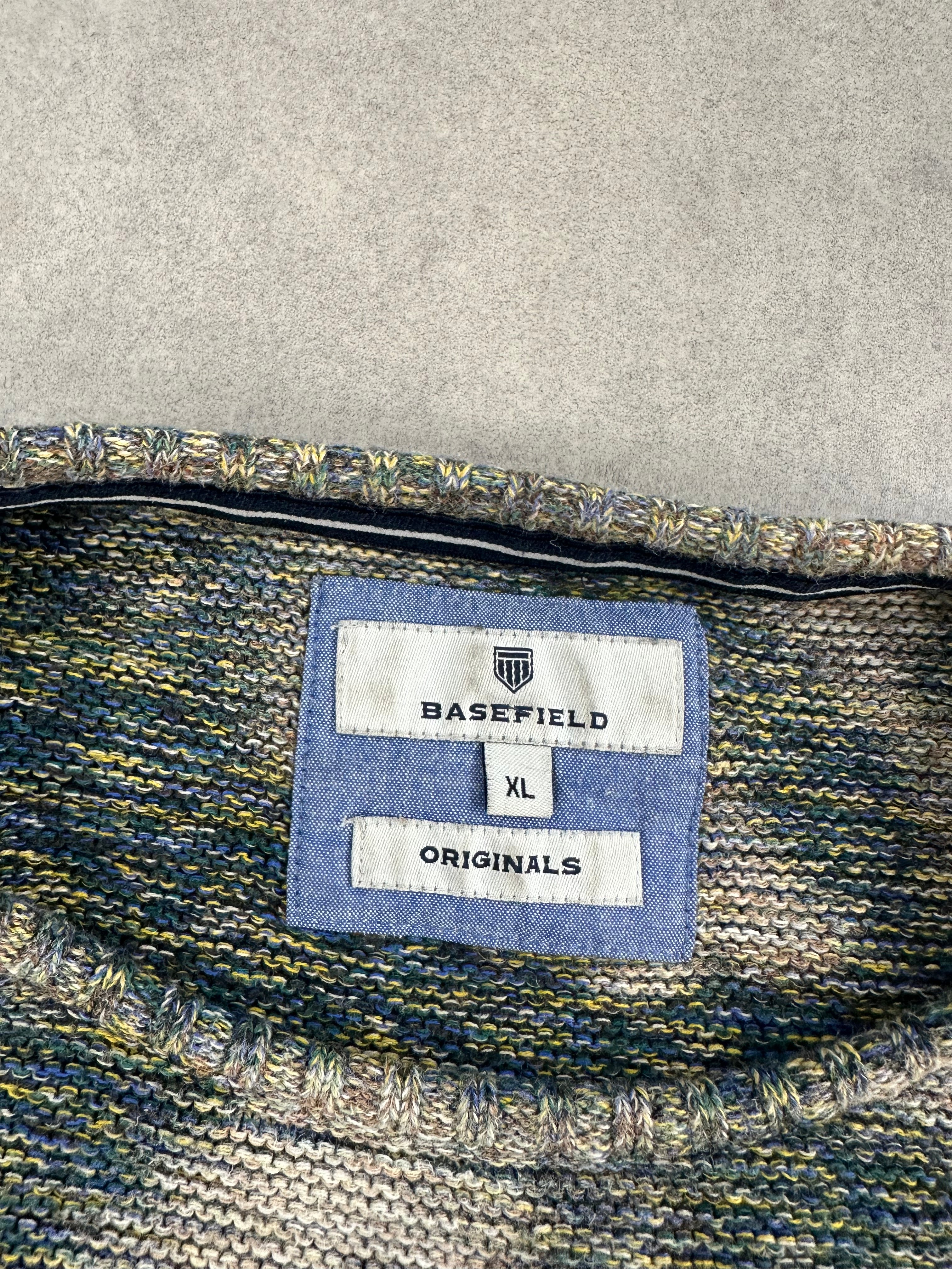 Vintage Y2k Knitted Bleached sweater custom (XL)