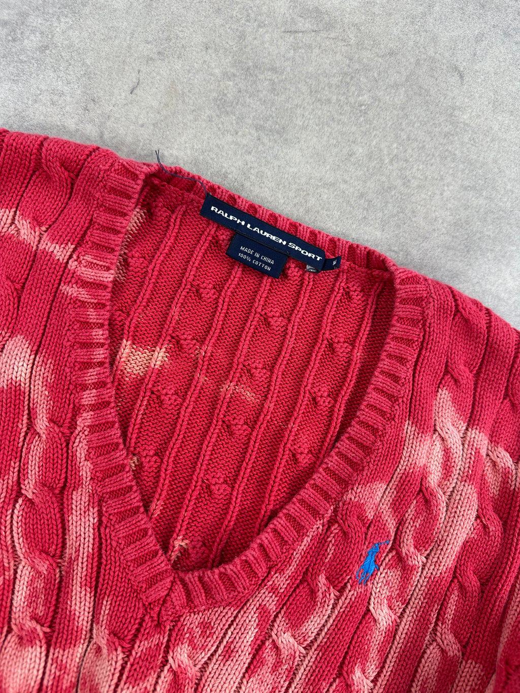 Knitted sweater polo Ralph Lauren custom y2k (M)