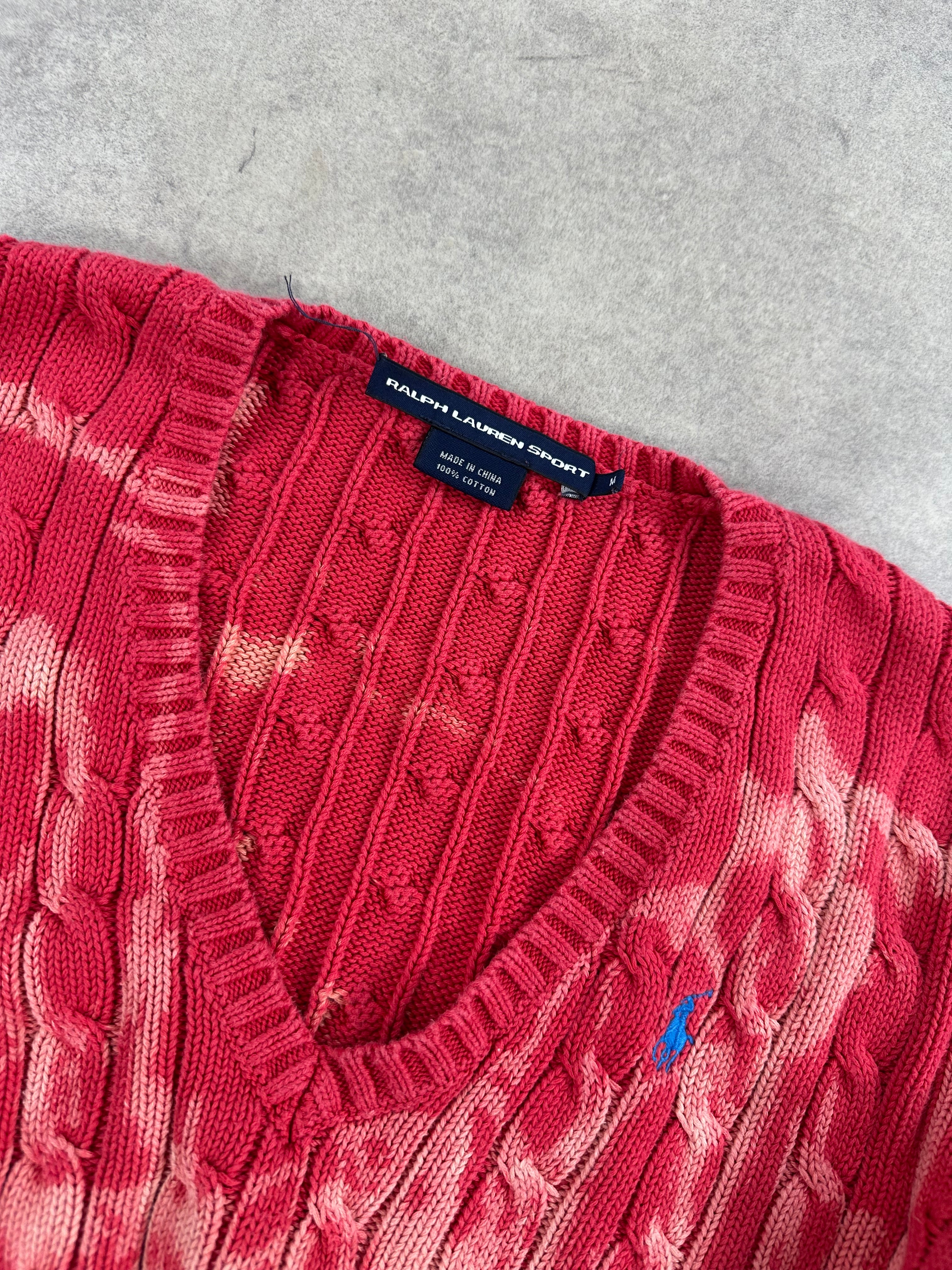Knitted sweater polo Ralph Lauren custom y2k (M)