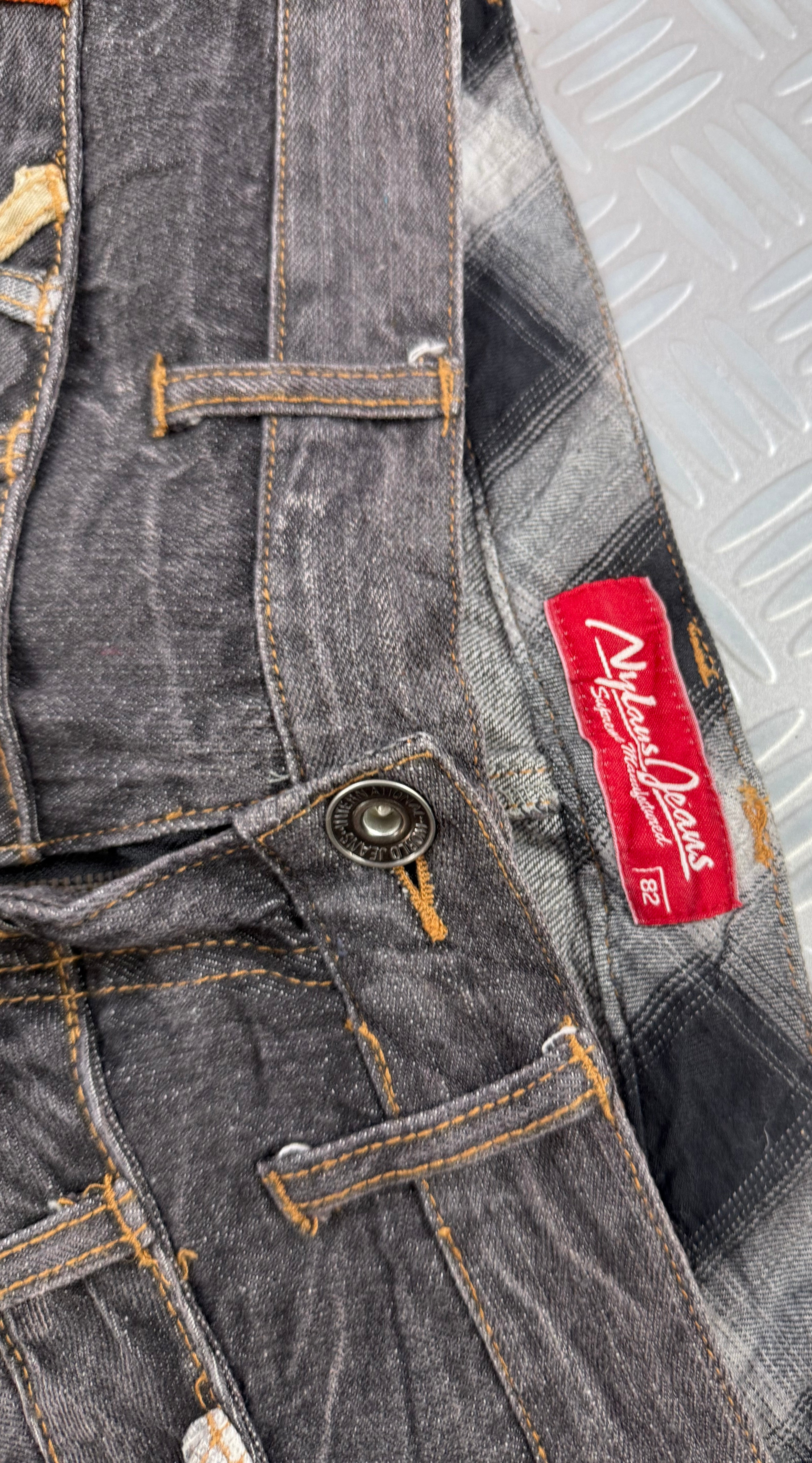 Double waist Japanese y2k jeans vintage (M)