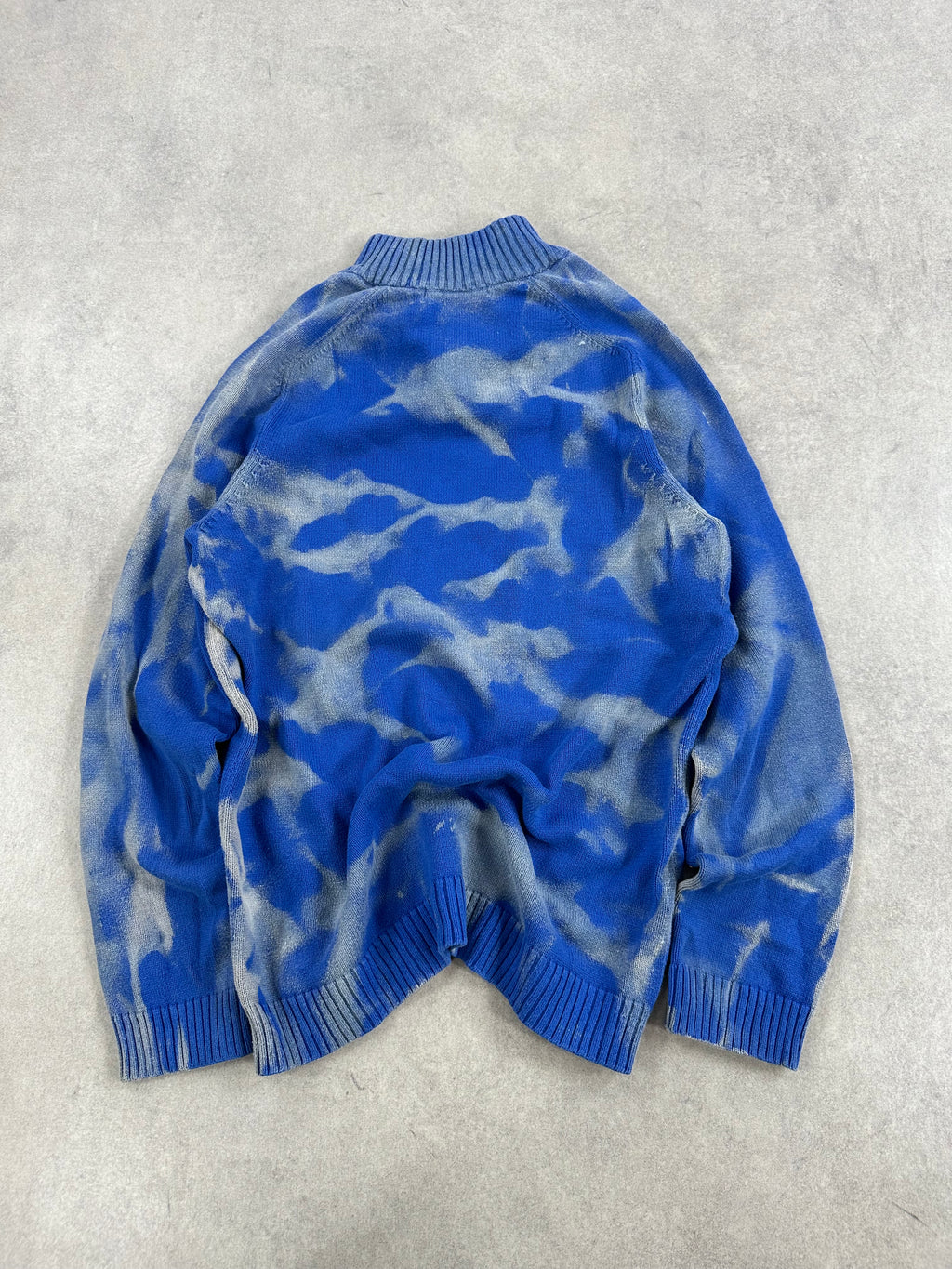 Mid zip knitted sweater custom y2k (L)