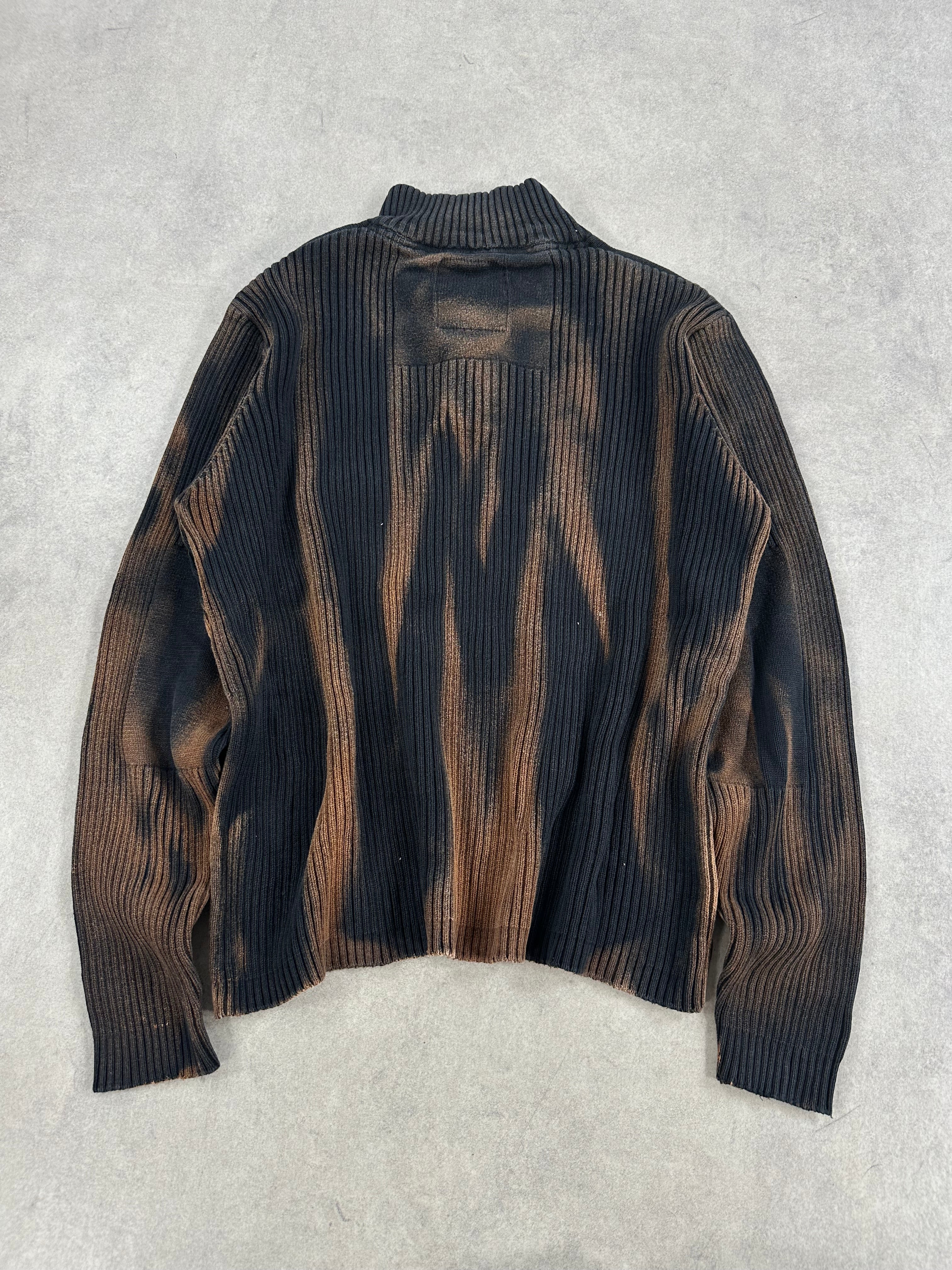 Mid zip custom sweater y2k (L)