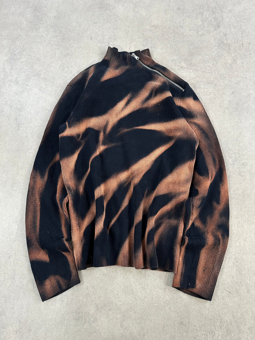 Asymmetrical knitted sweater Y2K custom (L)