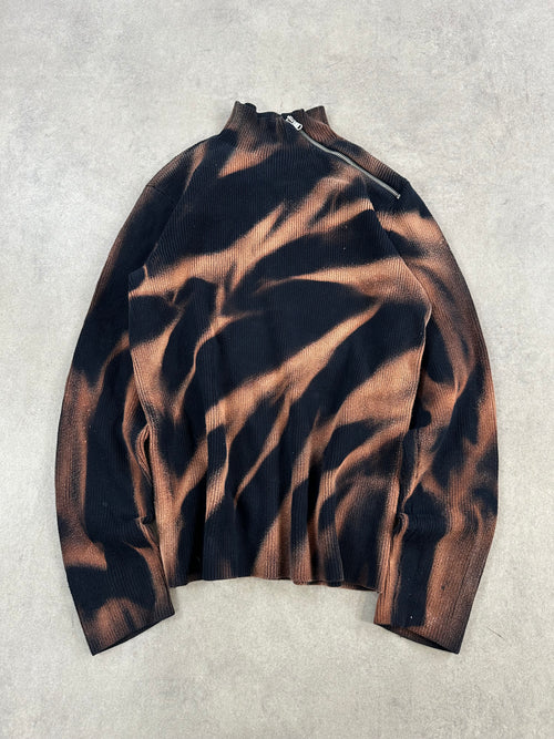 Asymmetrical knitted sweater Y2K custom (L)