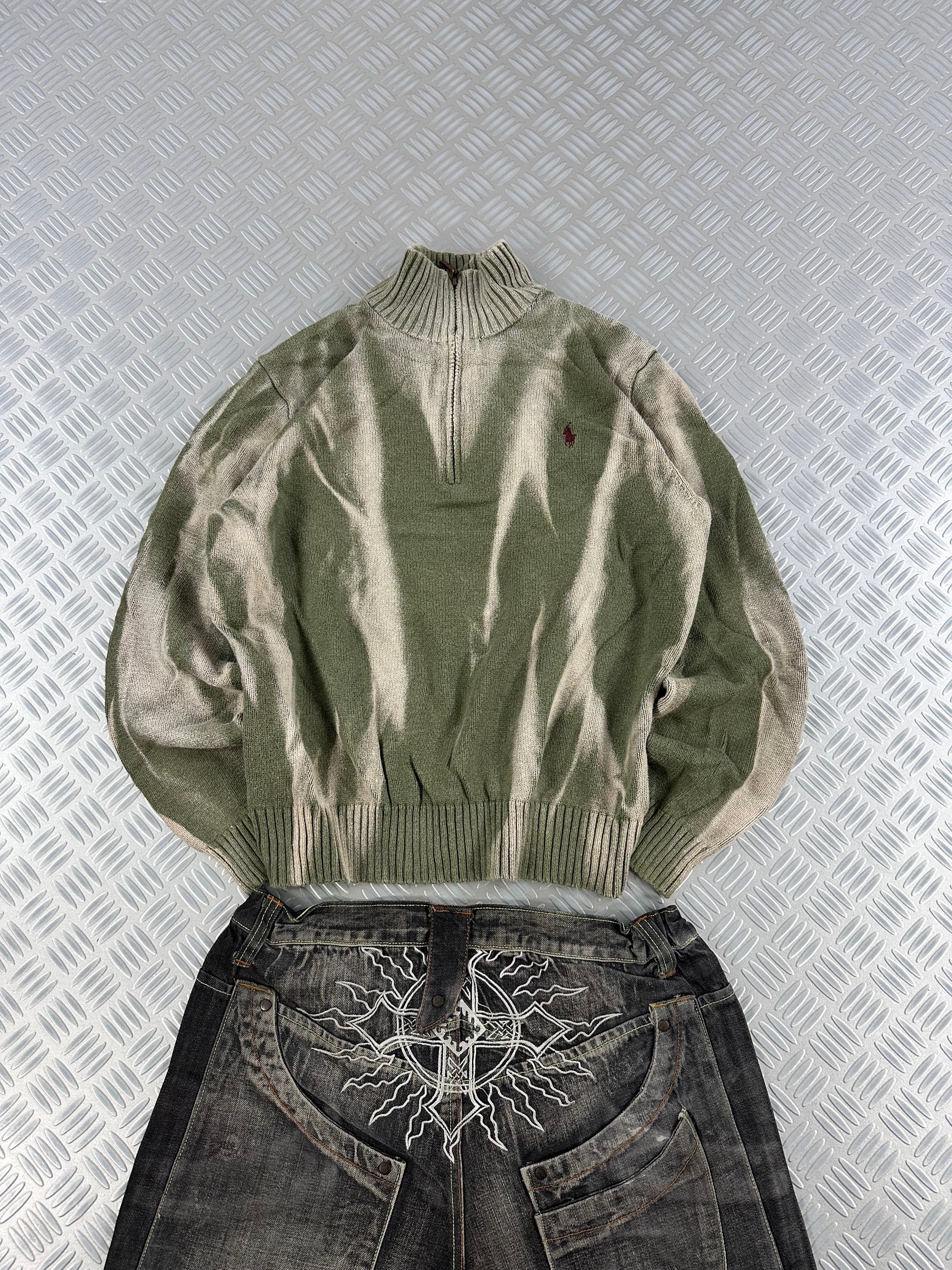 Polo Ralph Lauren mid zip sweater handmade (M)