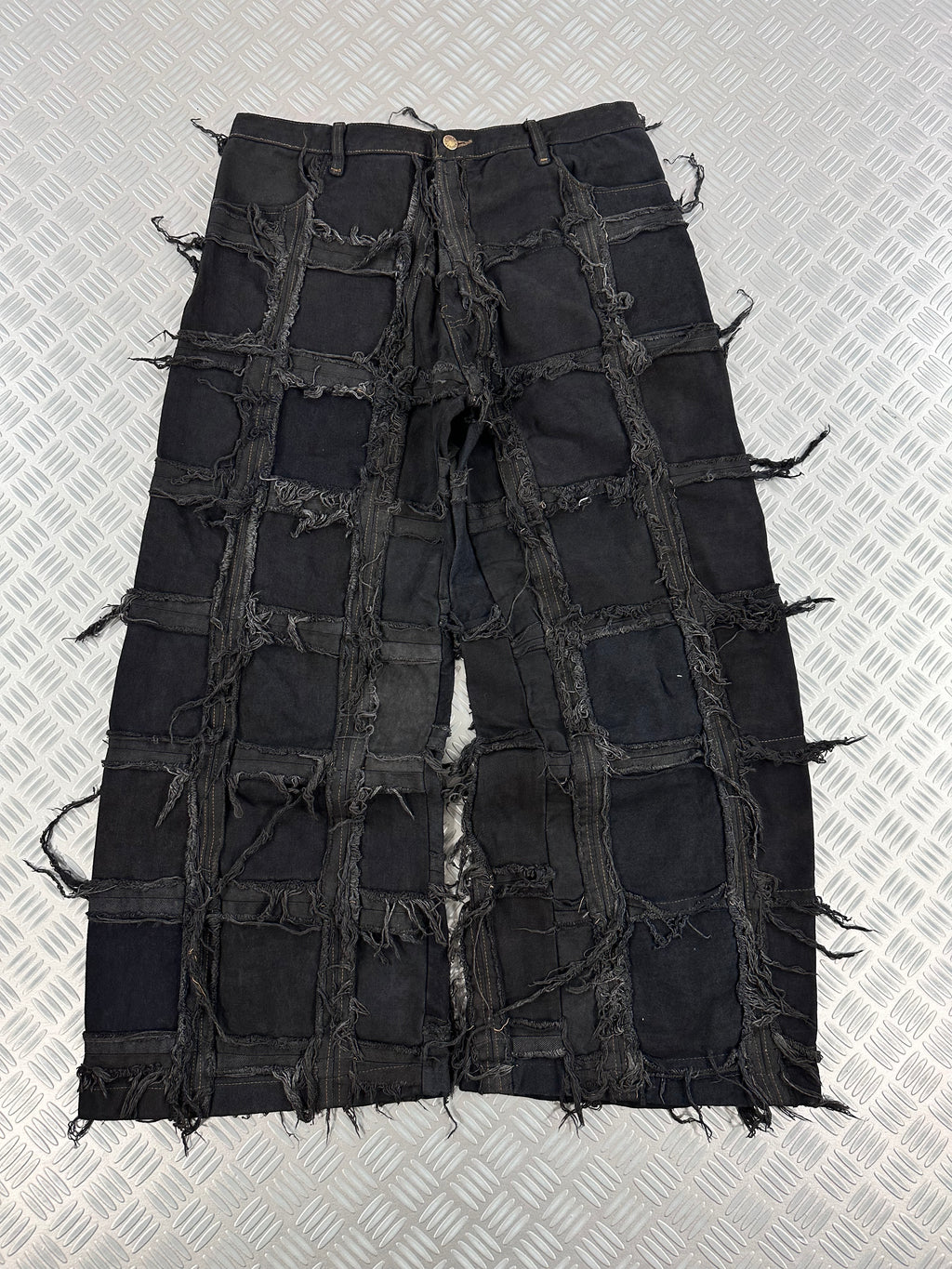Baggy jeans patchwork upcycled handmade