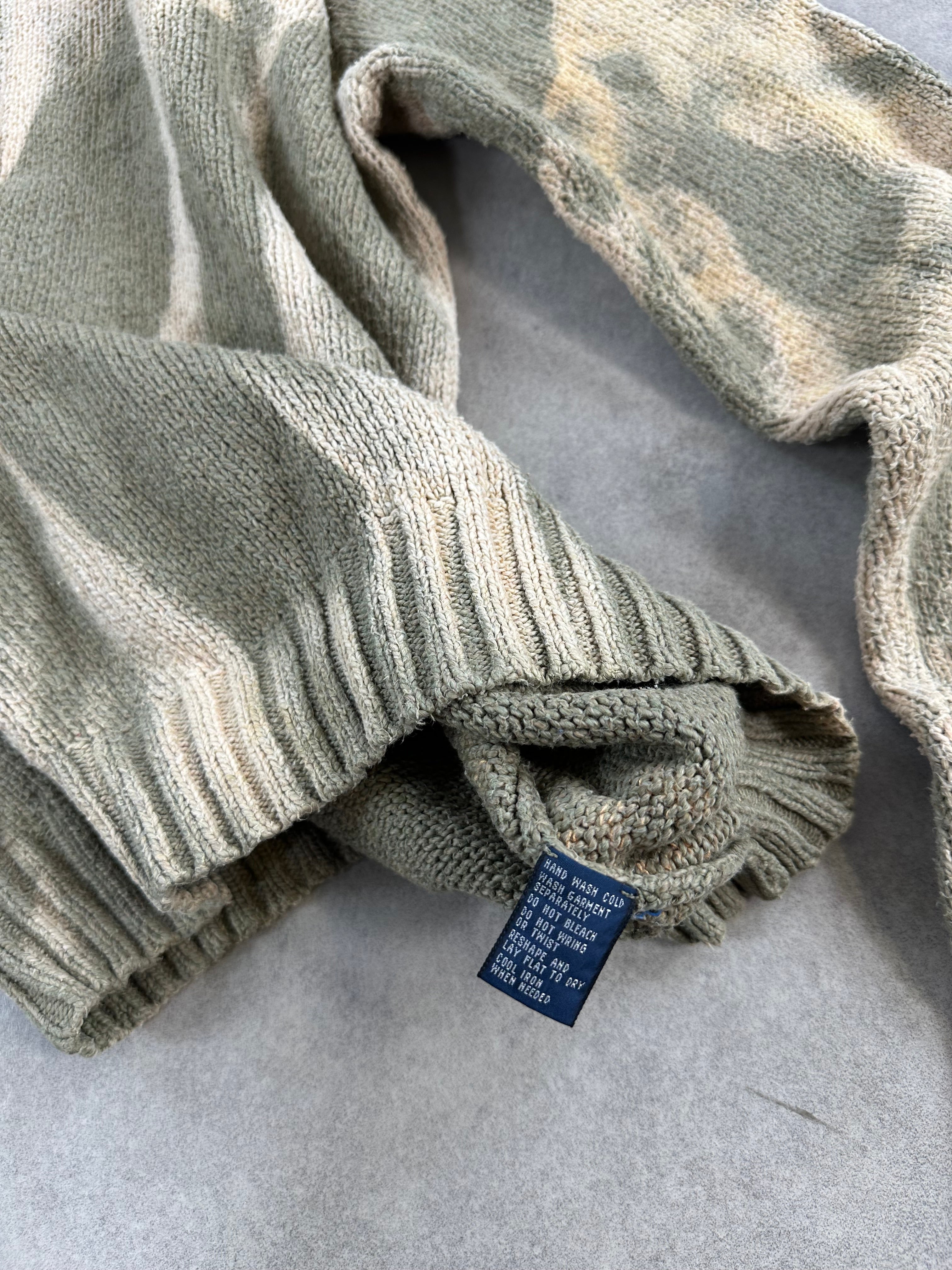 Vintage Polo Ralph Lauren Knitted Y2k Bleached Sweater (L) boxy fit