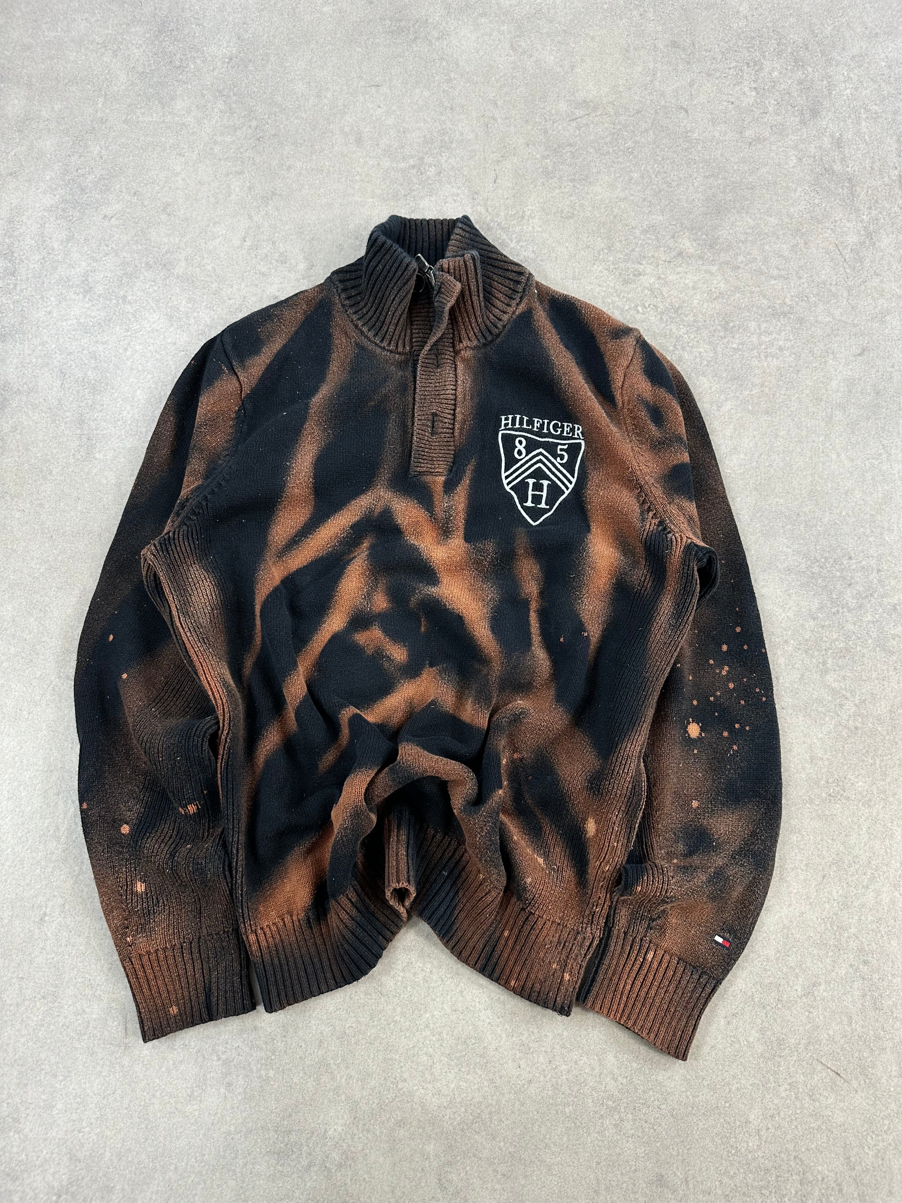 Vintage Tommy Hilfiger Y2k Knitted Bleached Sweater (S)