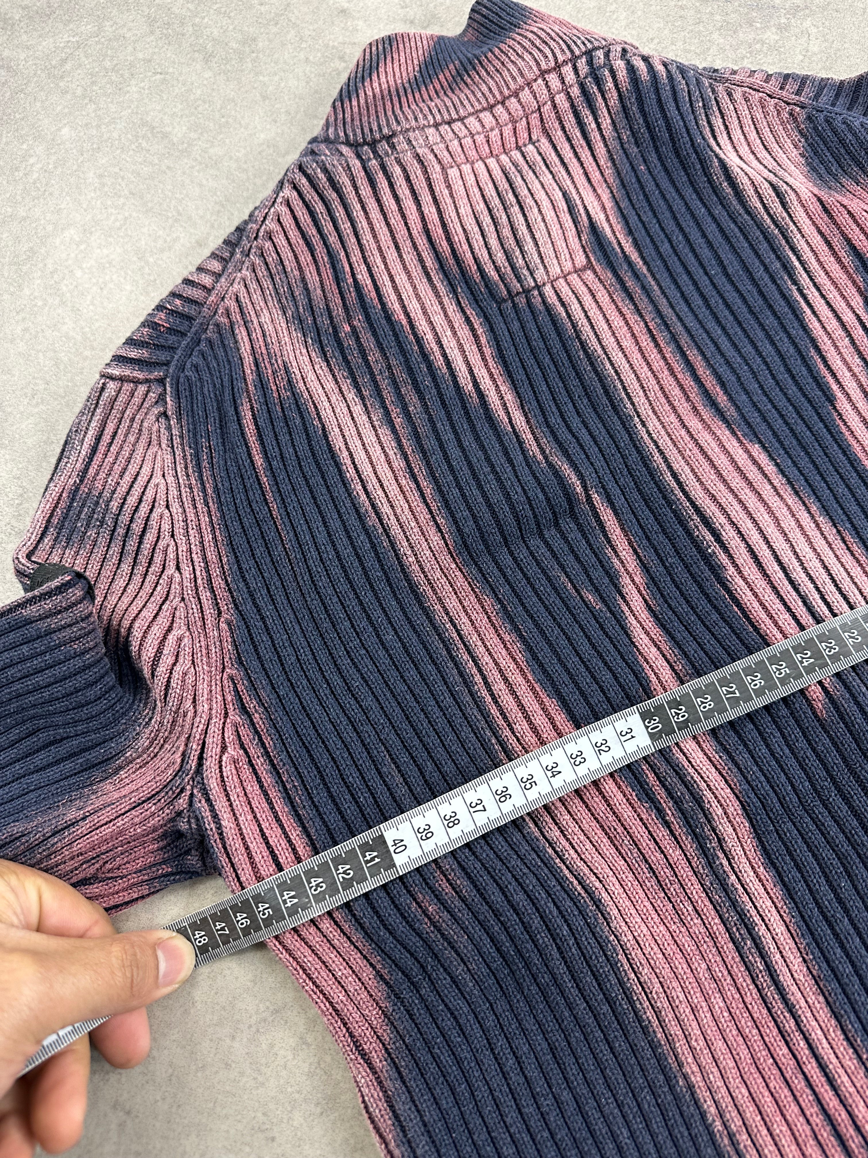 Full zip knitted sweater custom 00’s y2k (L)