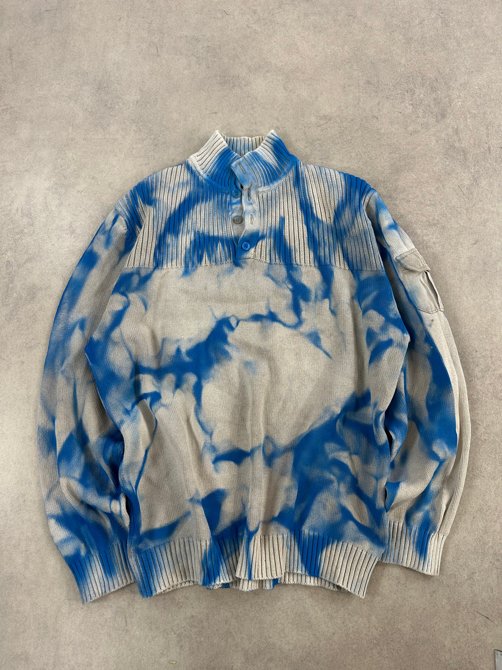 Mid zip knitted sweater custom y2k (XL)