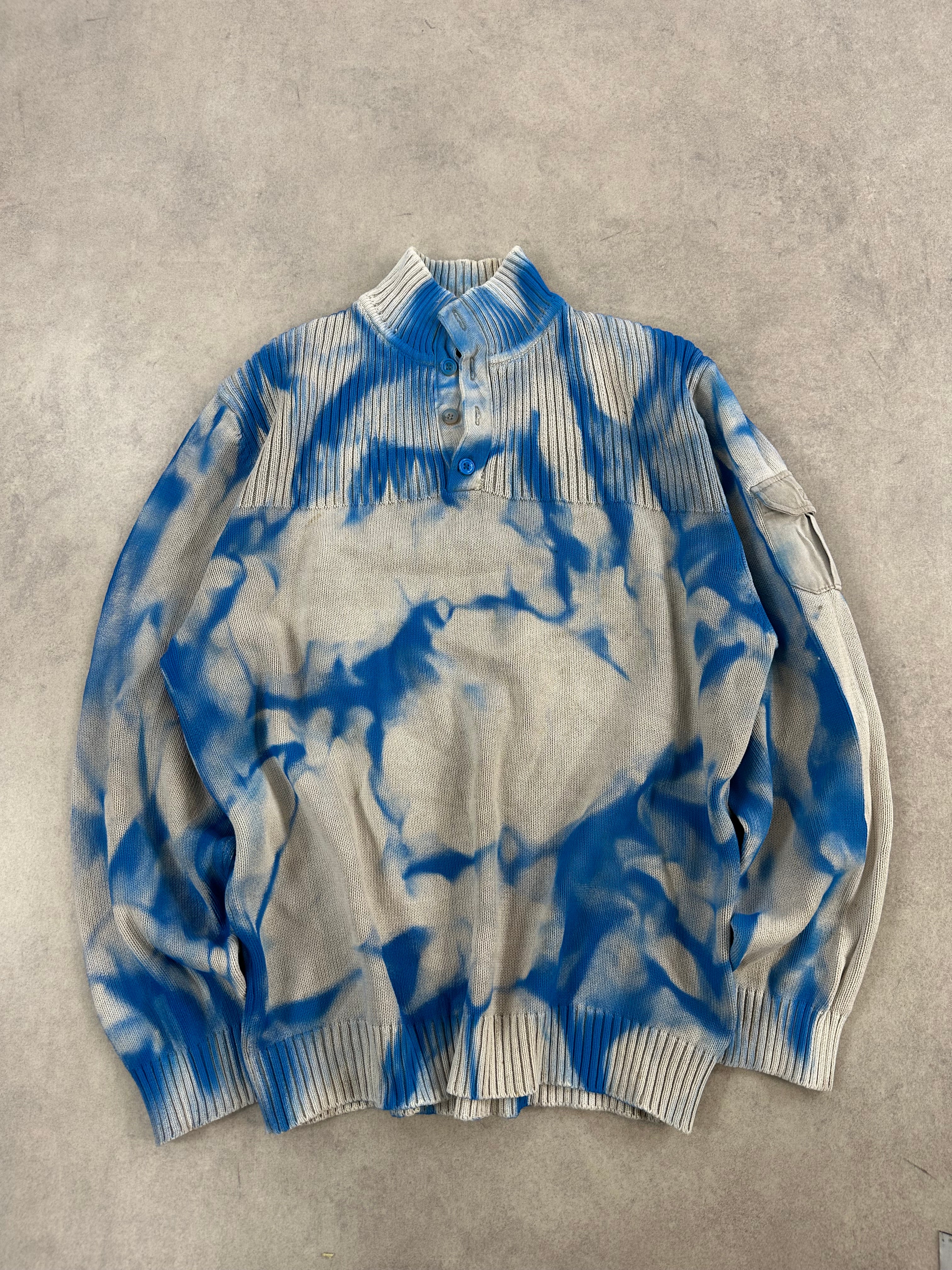 Mid zip knitted sweater custom y2k (XL)