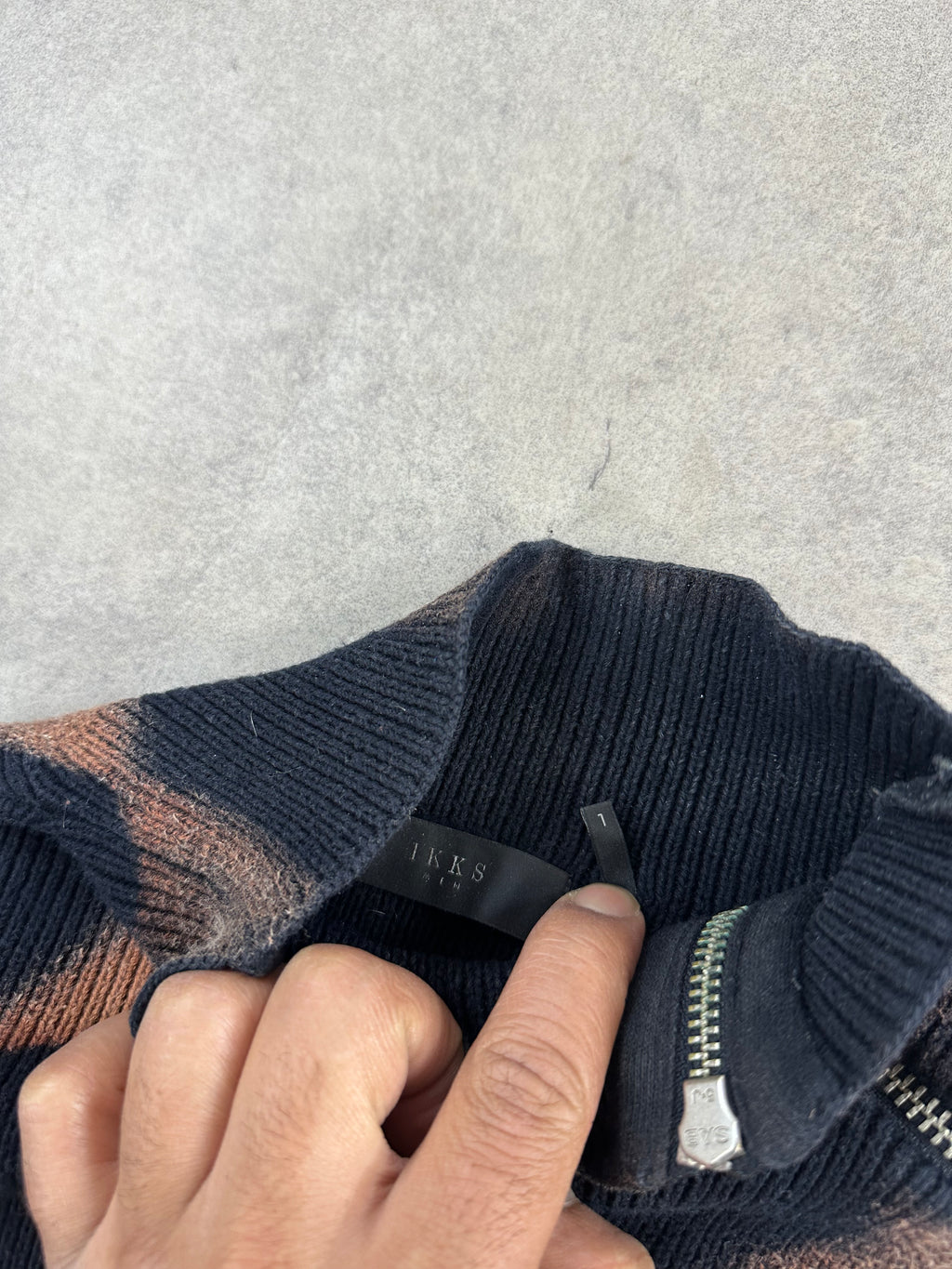 Asymmetrical knitted sweater Y2K custom (L)