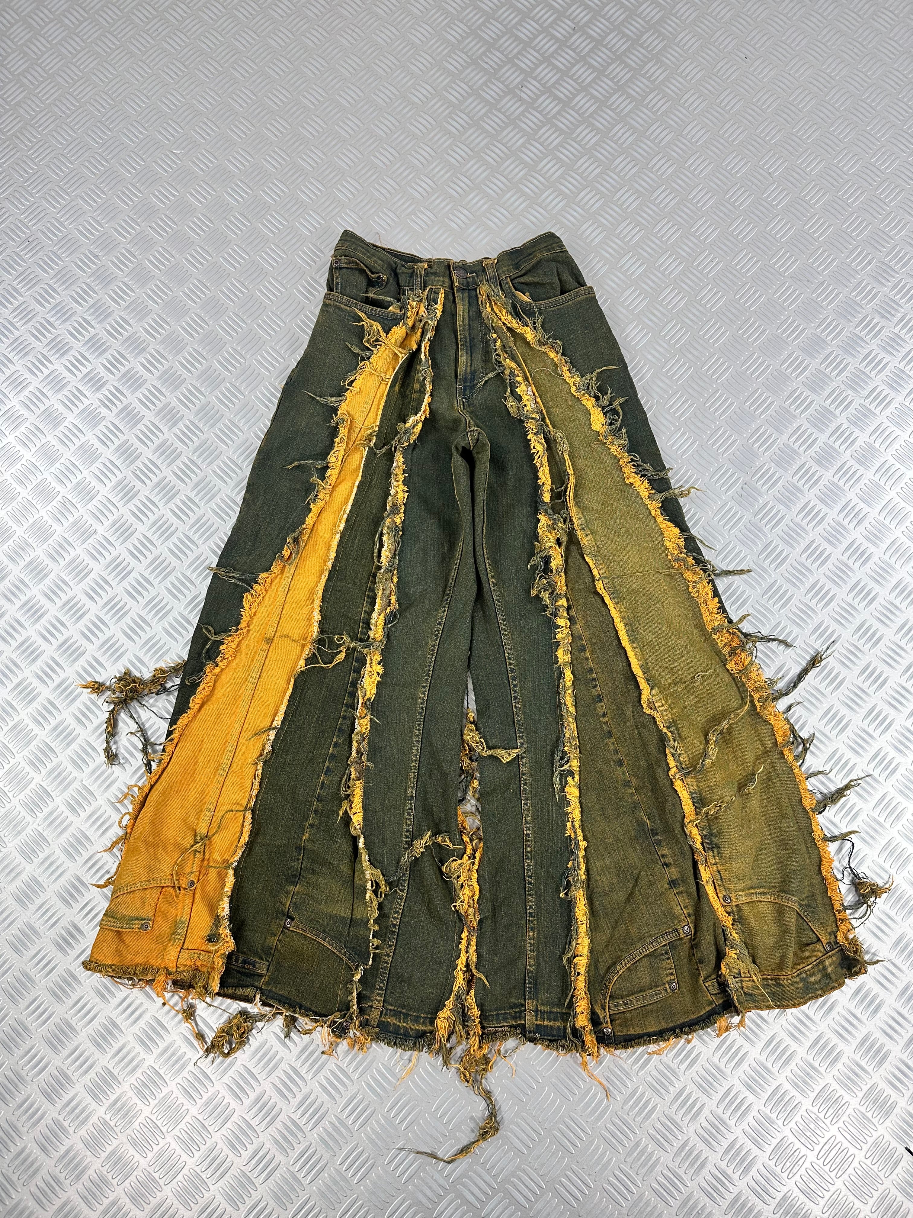 Super baggy jeans handmade patchwork upcycled