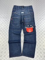 Vintage Japanese jeans up smile y2k (42)