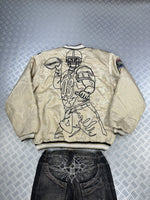 Vintage bomber jacket veezo wear embroidered (XL)