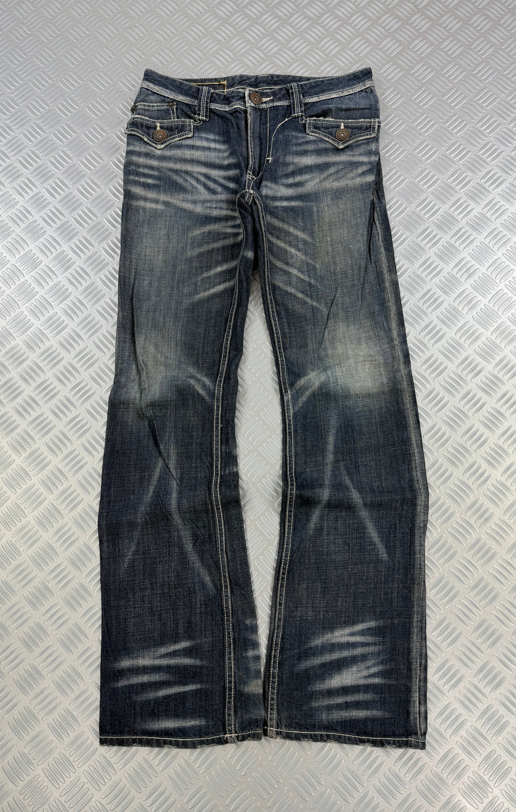 Vintage Japanese bootcut faded jeans (M)