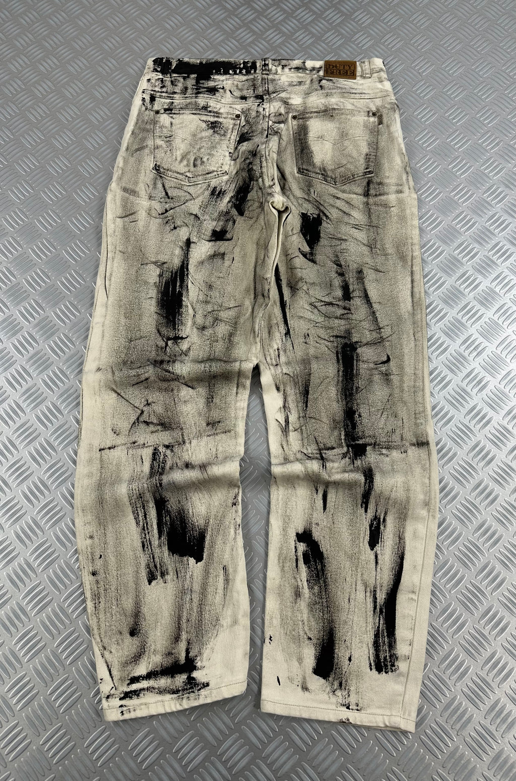 Vintage denim jeans custom y2k disstresed (L)