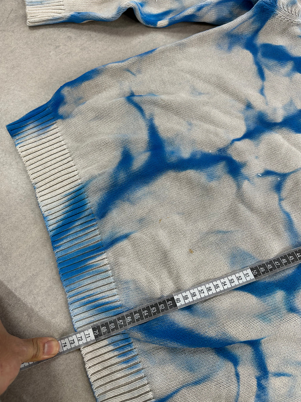 Mid zip knitted sweater custom y2k (XL)