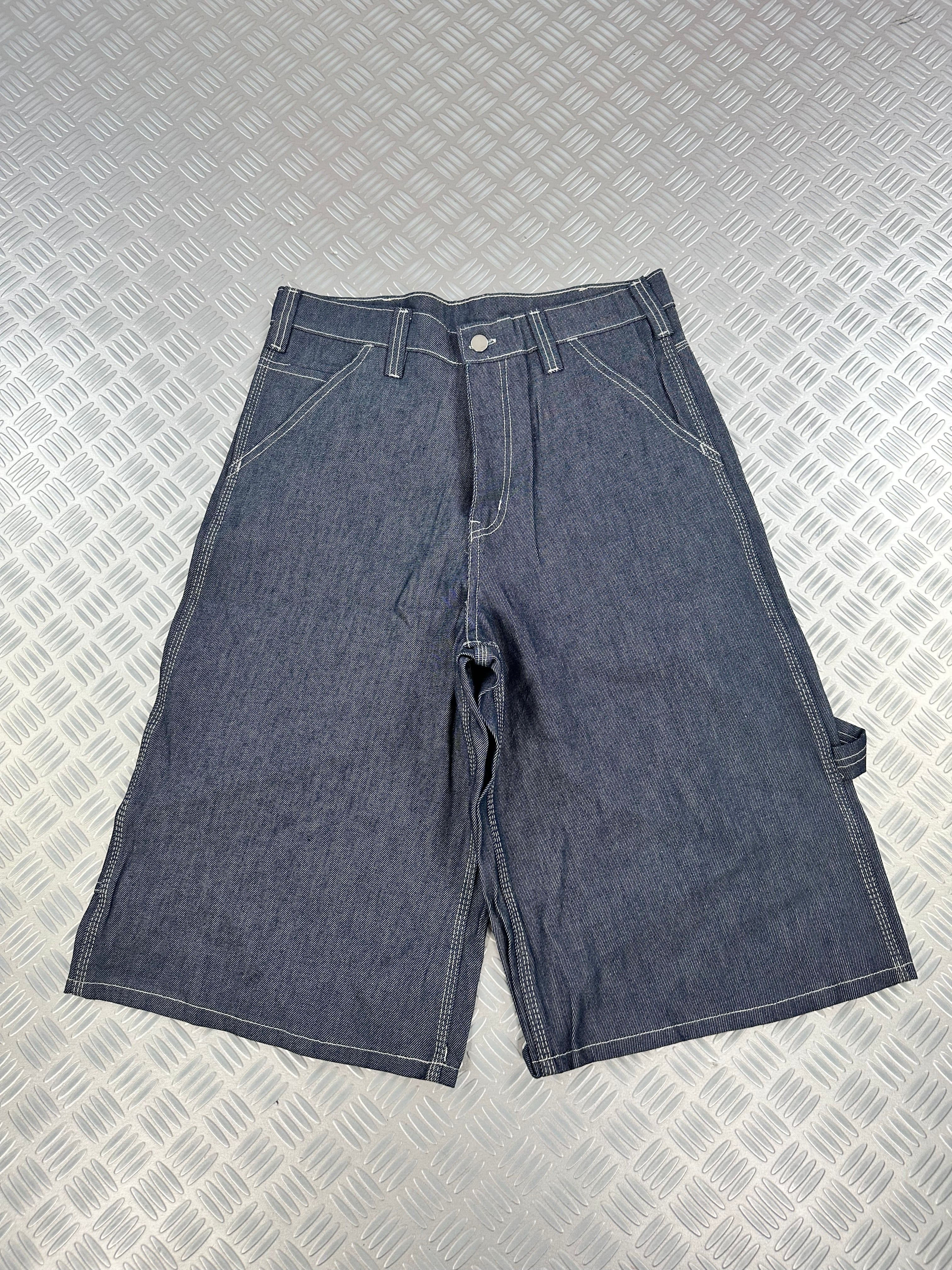 Baggy jorts carpenter vintage raw denim (M)