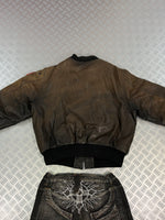 Leather Bomber Jacket Vintage Kudsak West Bull 80s