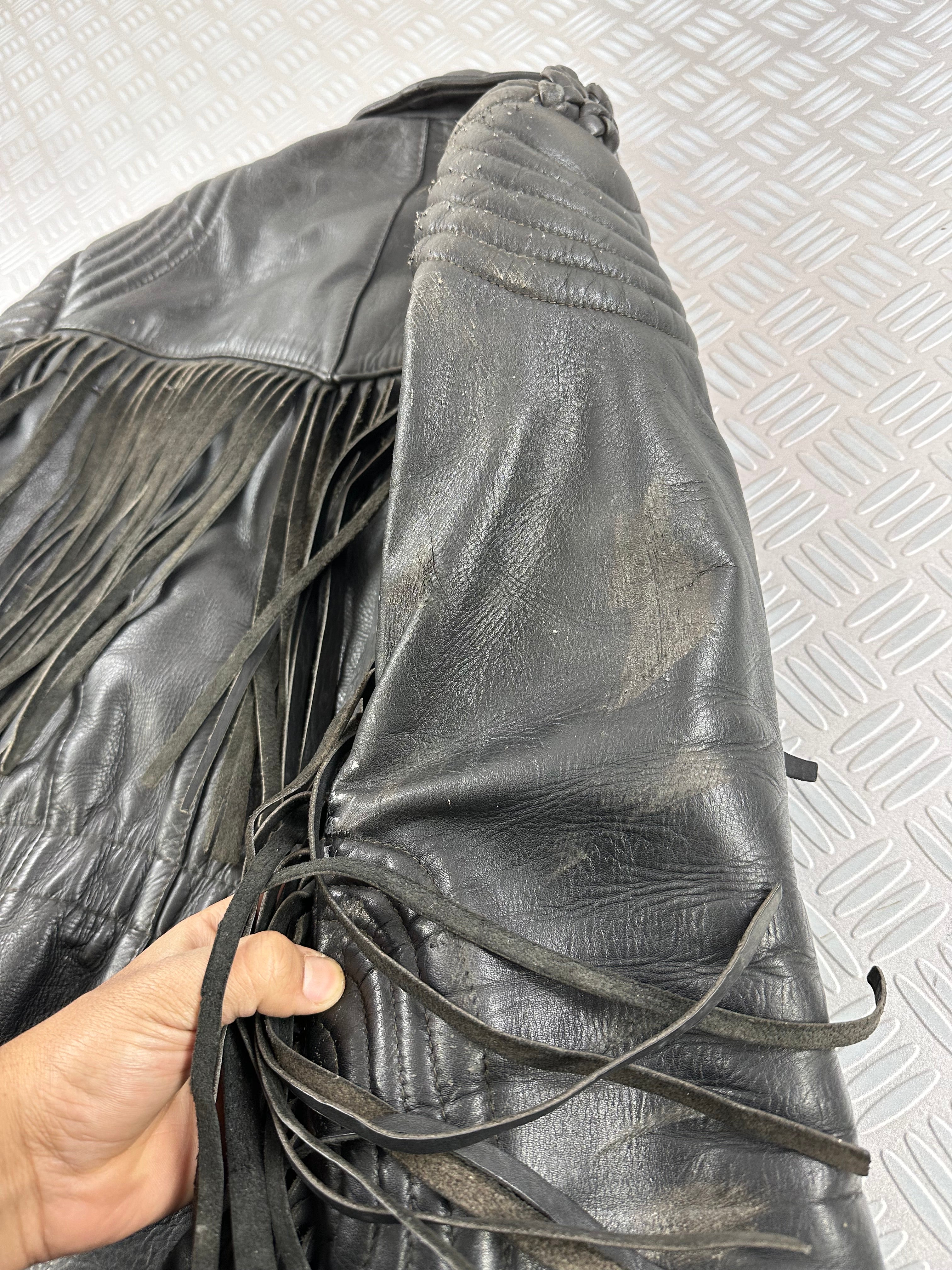 Fringed vintage lether jacket 90’s