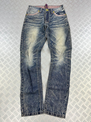 Vintage Japanese jeans leopard crazy y2k archive (S)