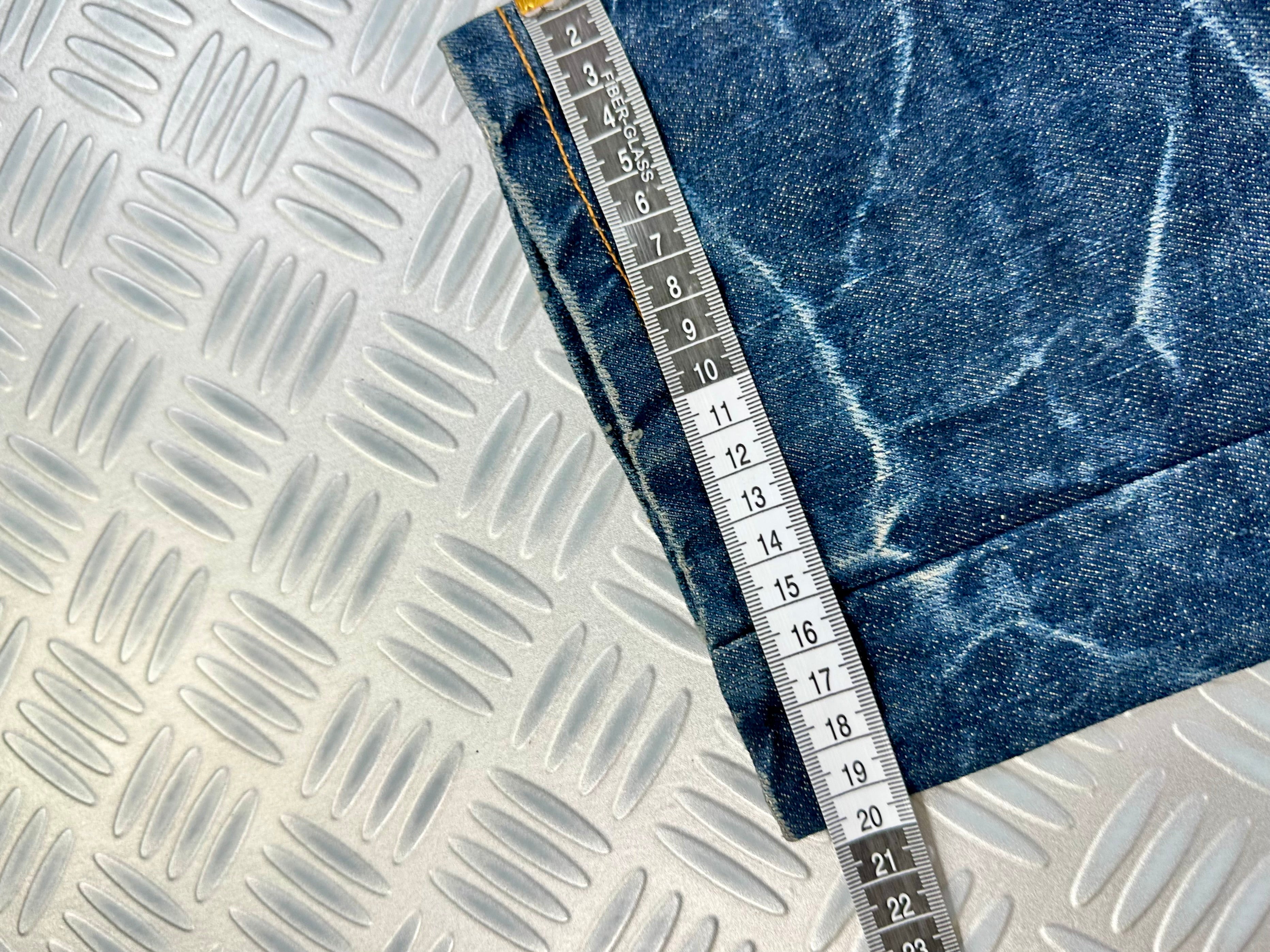 2000´s  karakuri tamashi Double waist japanese jeans vintage  (S)