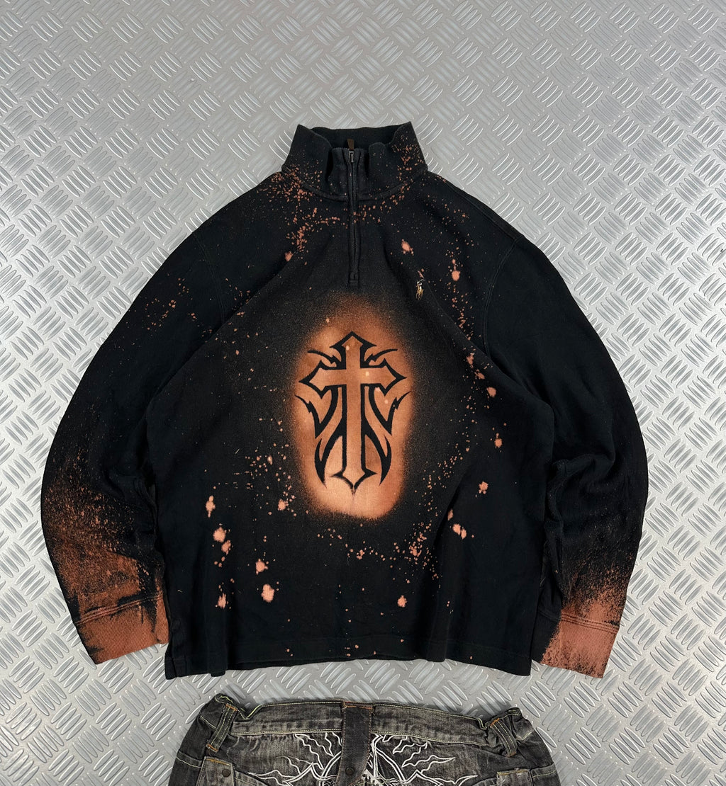 polo Ralph Lauren knitted sweater vintage custom y2k (M)