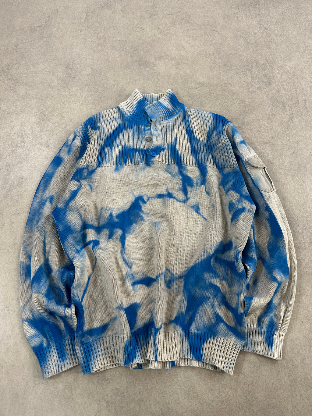 Mid zip knitted sweater custom y2k (XL)